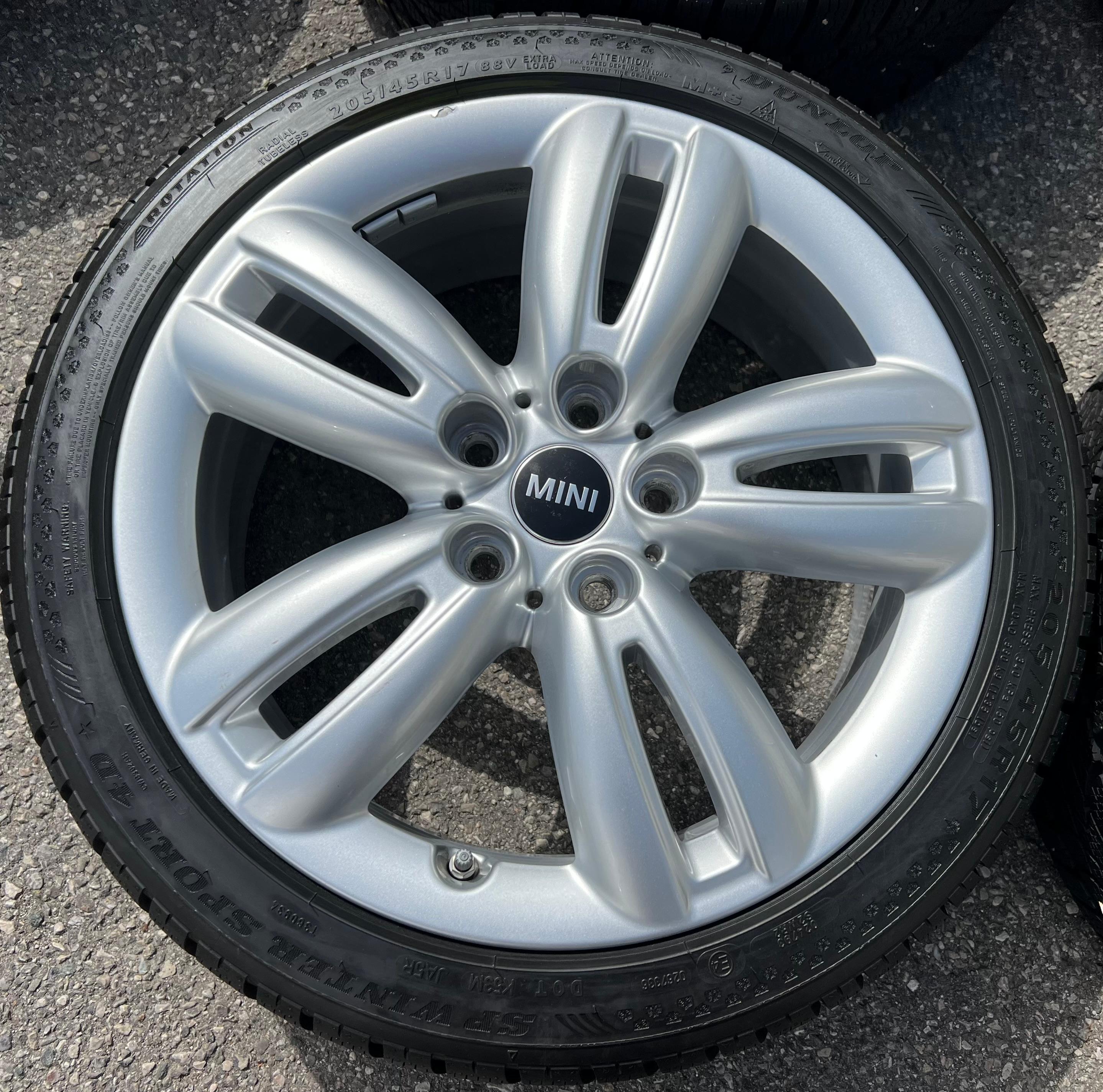 4 LLANTAS DE INVIERNO ORIGINALES DE ALUMINIO 17" MINI F55 F56 F57 JCW TRACK SPOKE 501 6855107