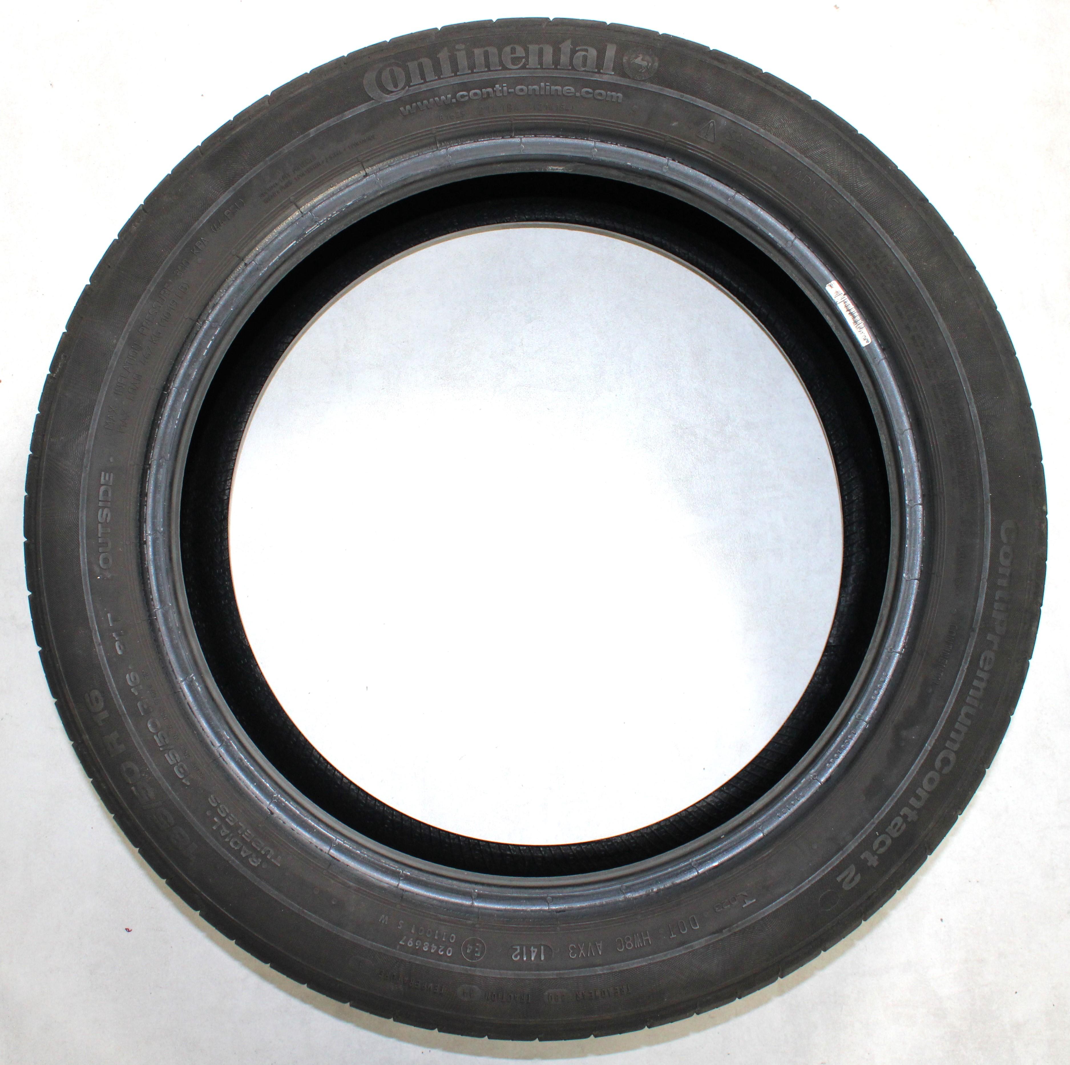 4 x 185/50R16 81T Sommerreifen Continental Premium Contact 2 5-5,5mm 2012