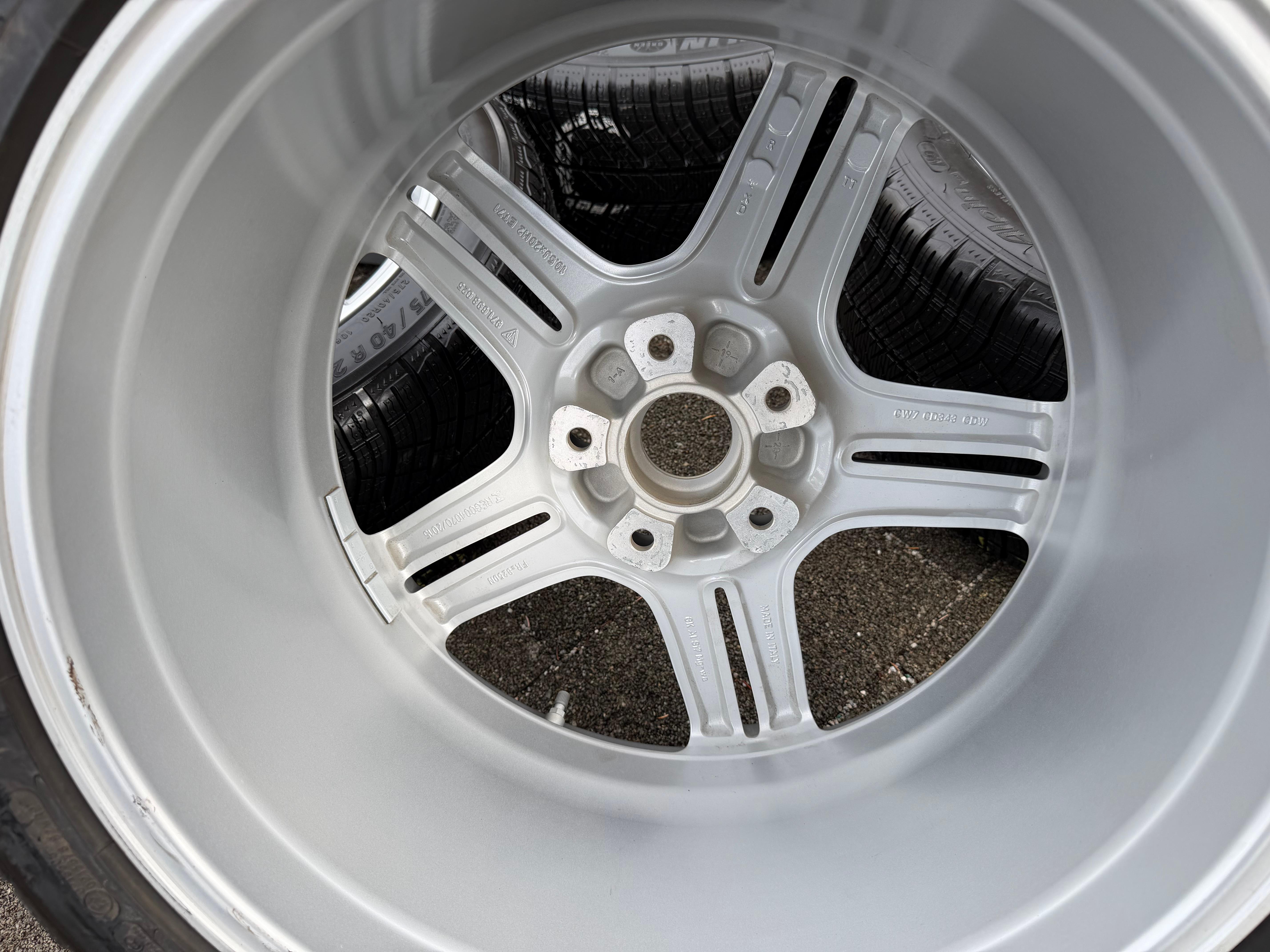 4 ruedas de invierno de aluminio originales de 20" para Porsche Panamera 971 971698025B 971698025C Michelin RDKS