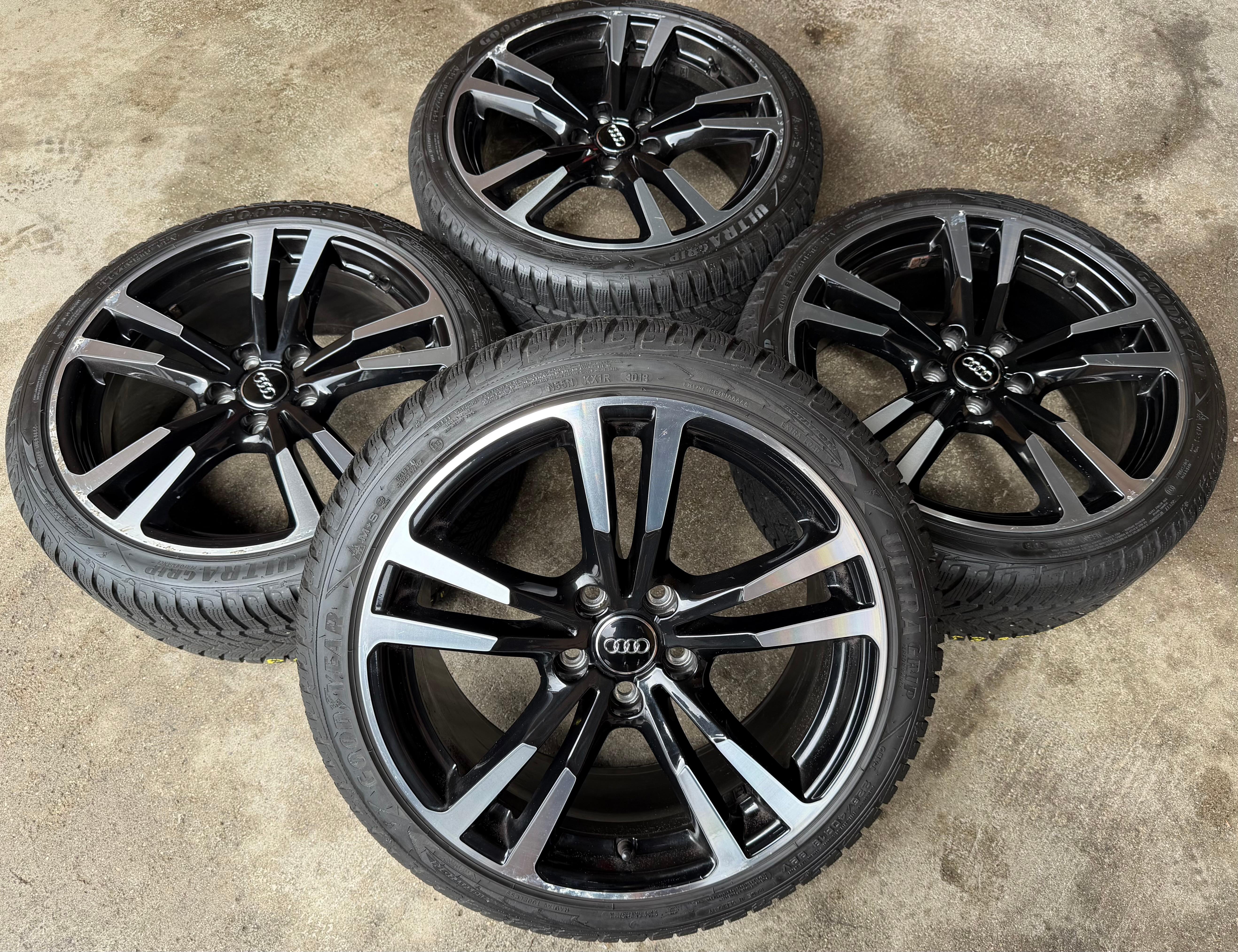 4 jantes d'hiver en aluminium d'origine 18 pouces pour Audi A3 S3 8V (réf. 8V0601025BC), pneus 225/40R18 92V, livraison gratuite