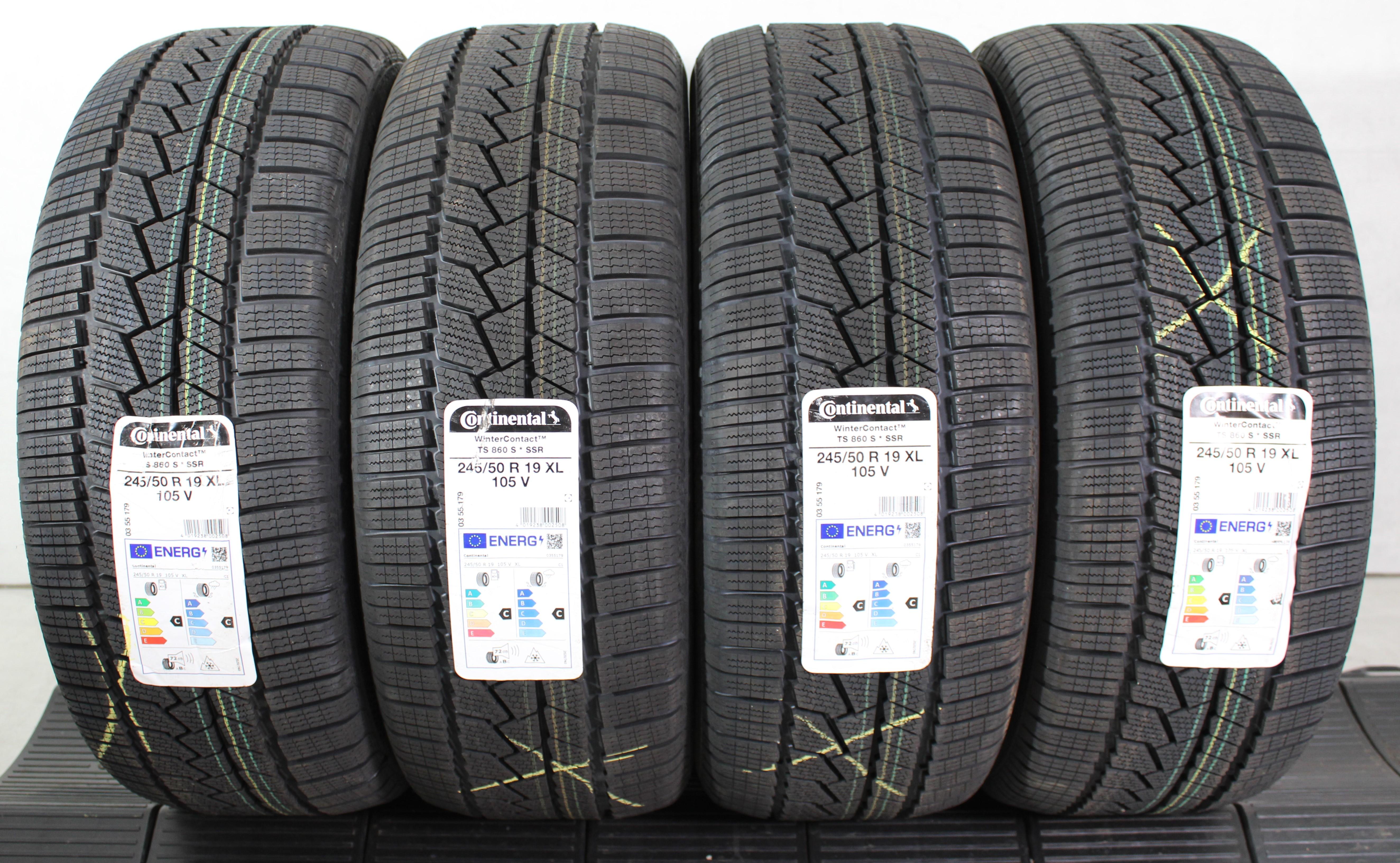 4 x 245/50R19 105V pneus hiver Continental Winter Contact TS860S SSR Runflat 2023 * NEUF