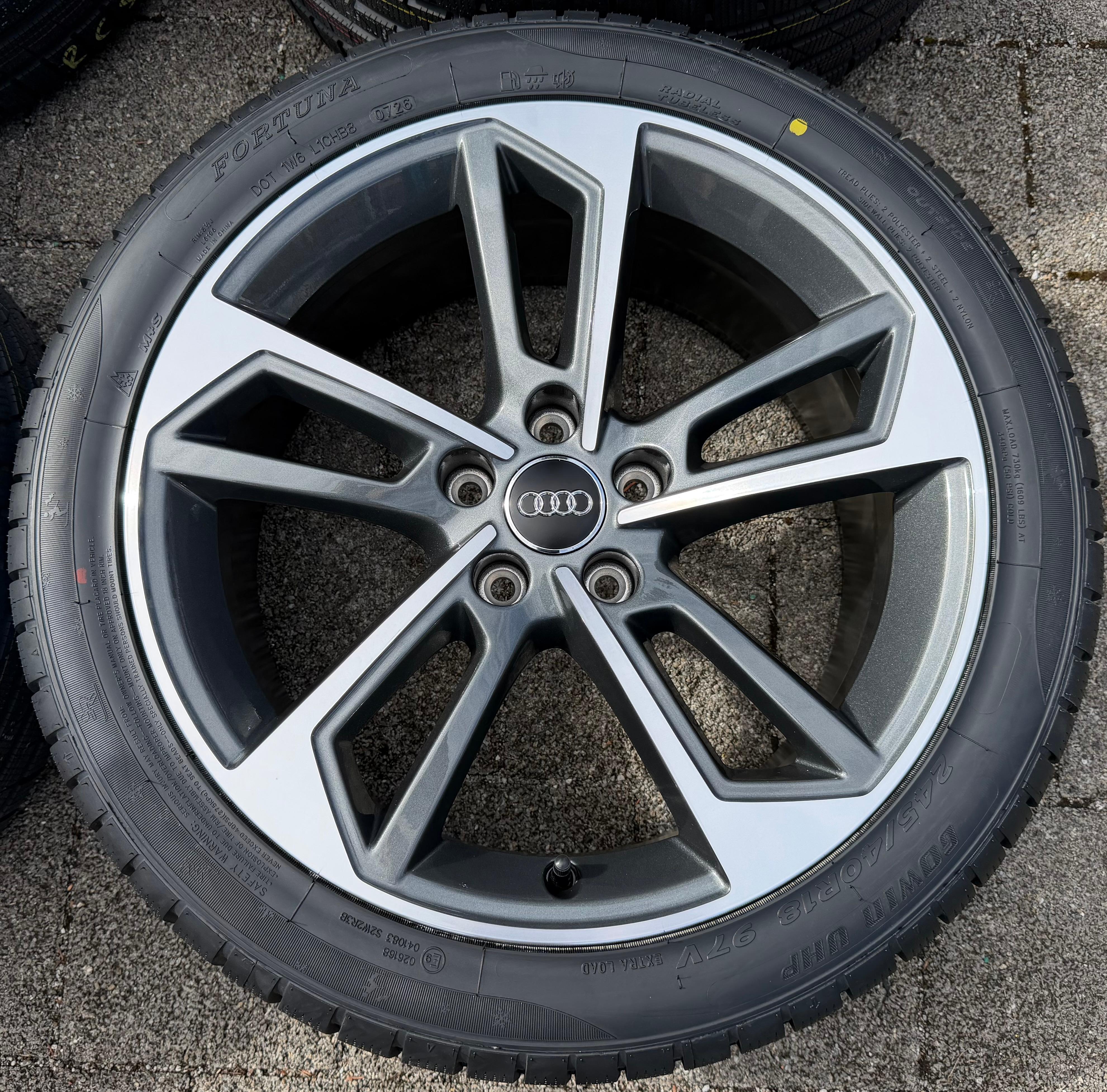 4 llantas de aluminio originales de invierno de 18" para AUDI A4 S4 B9 8W 245/40R18 97V 8W0601025DL 2026, NUEVAS
