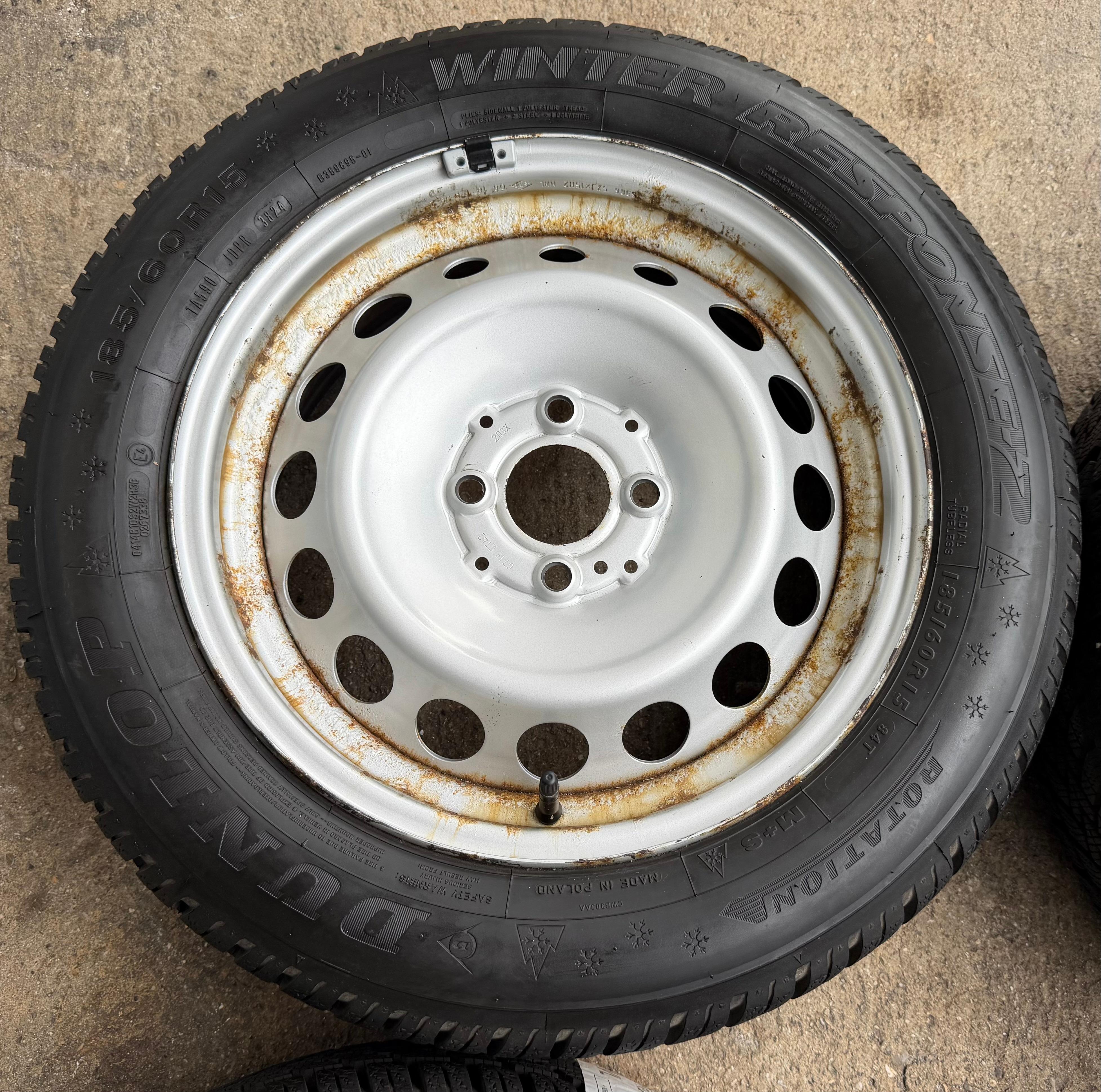 4 Original Winterräder Smart 453 165/65R15 81T 185/60R15 84T Dunlop RDKS 2024