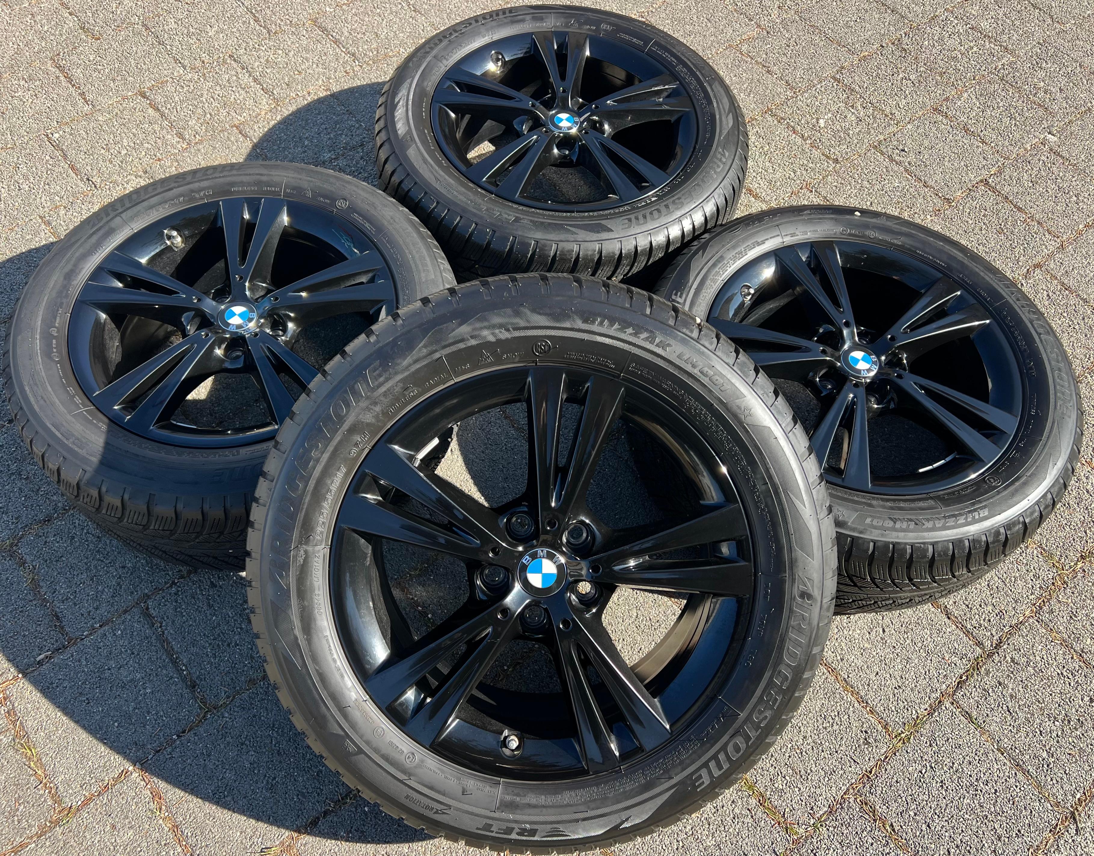 4 llantas de aluminio originales de invierno de 17" para BMW X1 F48 y X2 F39, 225/55R17 97H, diseño 385, con sistema de control de presión de neumáticos (TPMS)