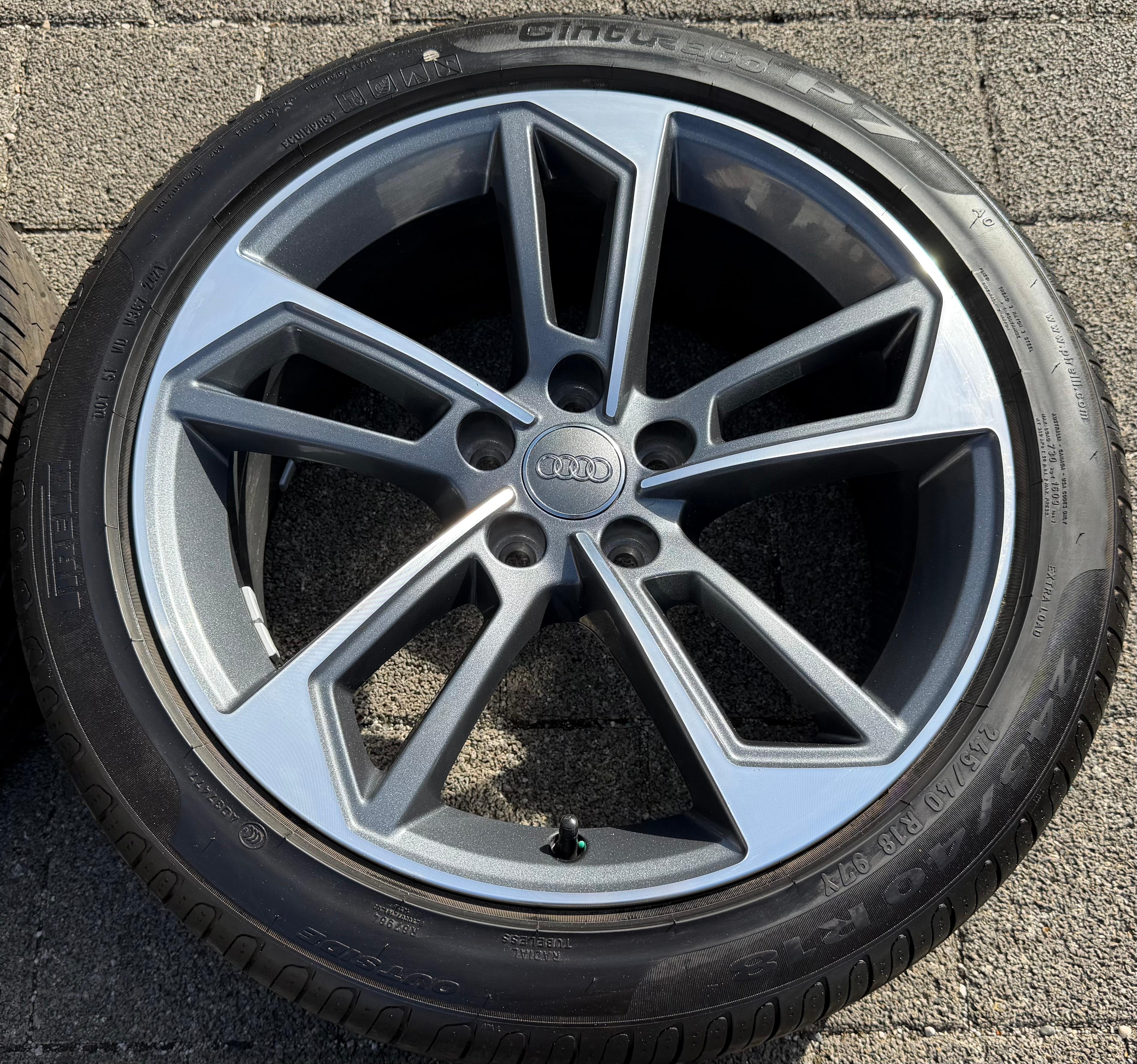 4 Original 18" Alu Sommerräder AUDI A4 S4 B9 8W 245/40R18 97Y 8W0601025P Pirelli