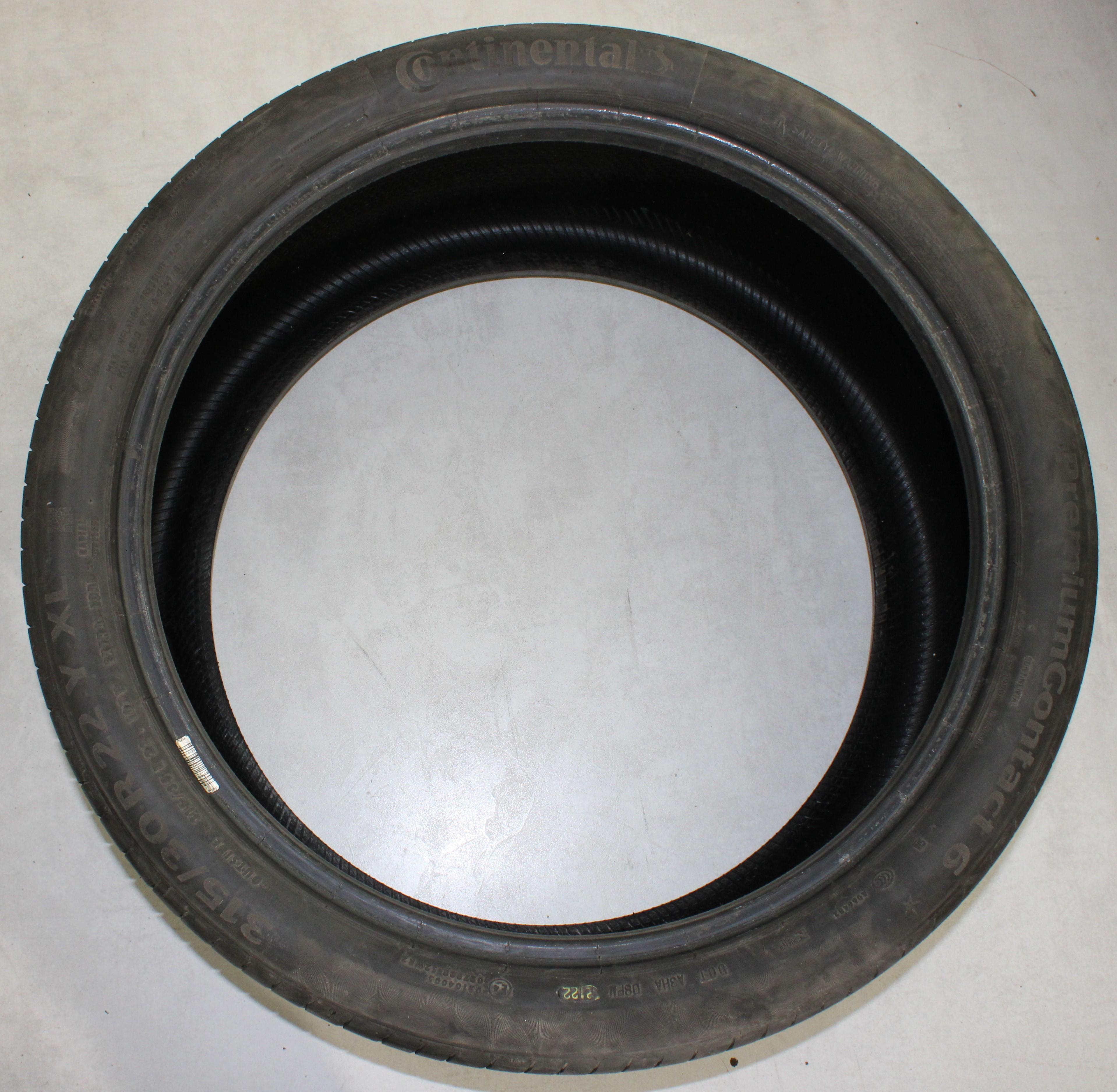 2 x 315/30R22 107Y neumáticos de verano Continental Premium Contact 6 * 4-4,5 mm 2022 XL