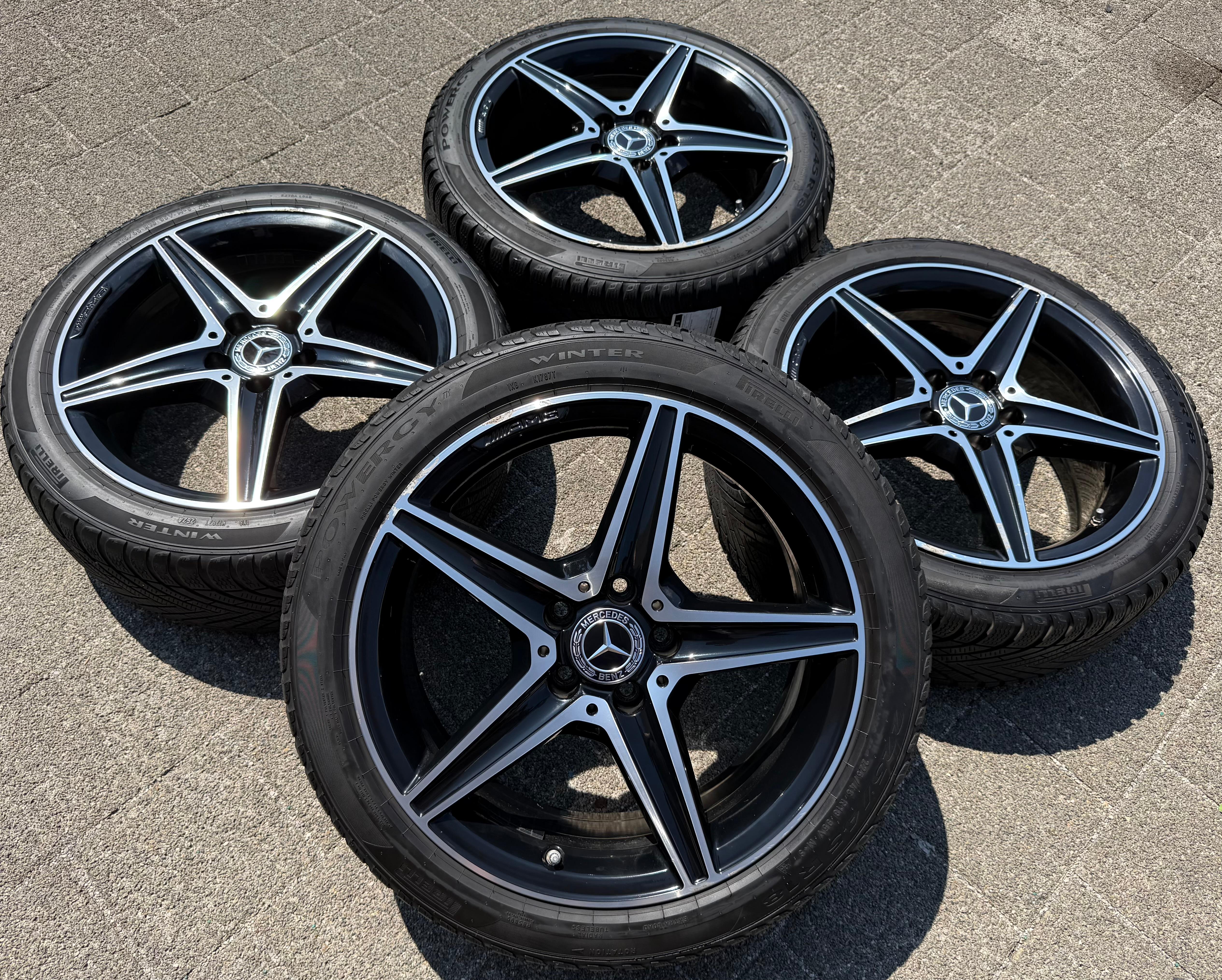 4 Original 18" Alufelgen Mercedes C-KLASSE C43 AMG W205 A2054014800 7,5x18 ET33