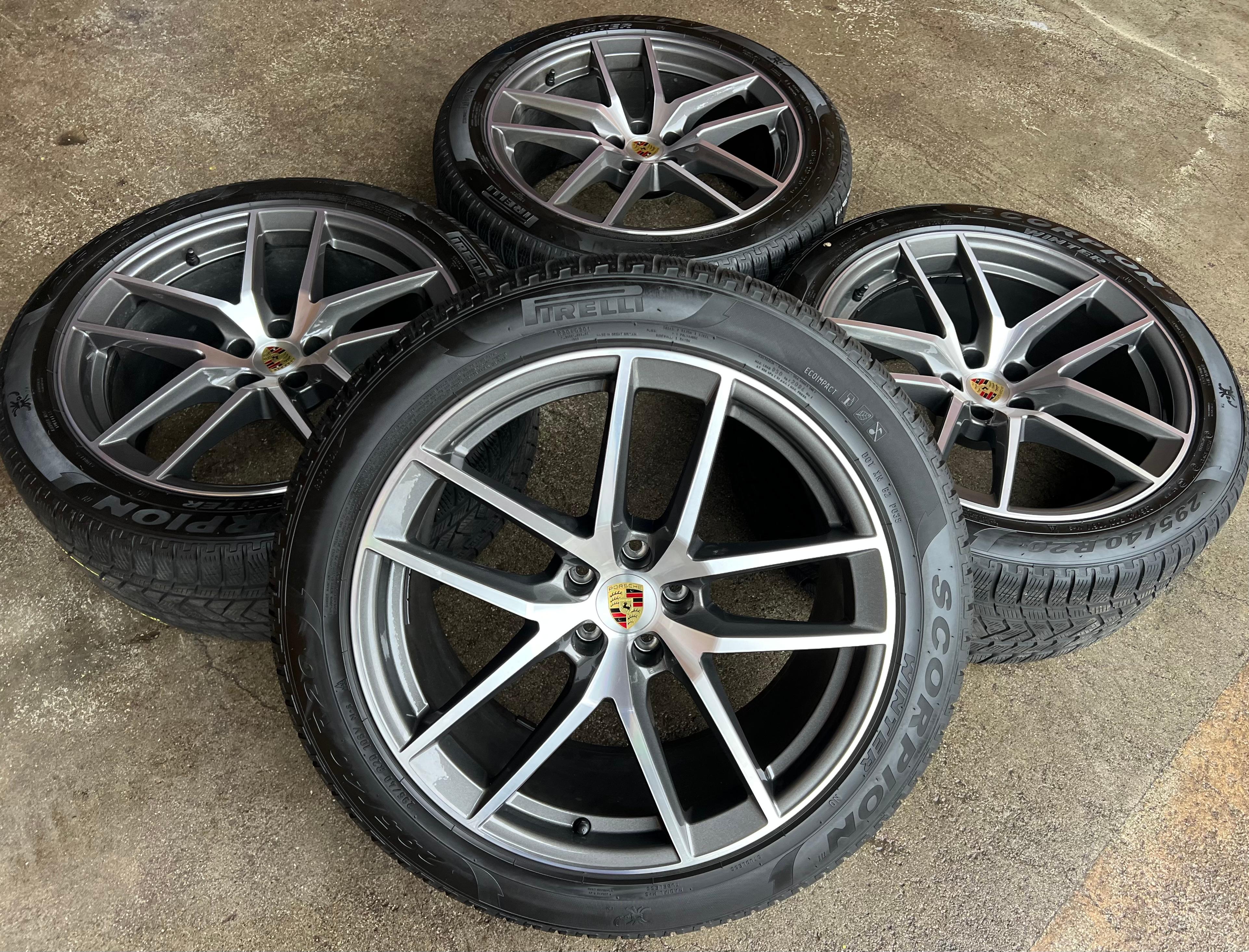 4 RUEDAS DE INVIERNO ORIGINALES DE ALEACIÓN DE 20" PARA PORSCHE MACAN 265/45R20 104V 295/40R20 106V TPMS
