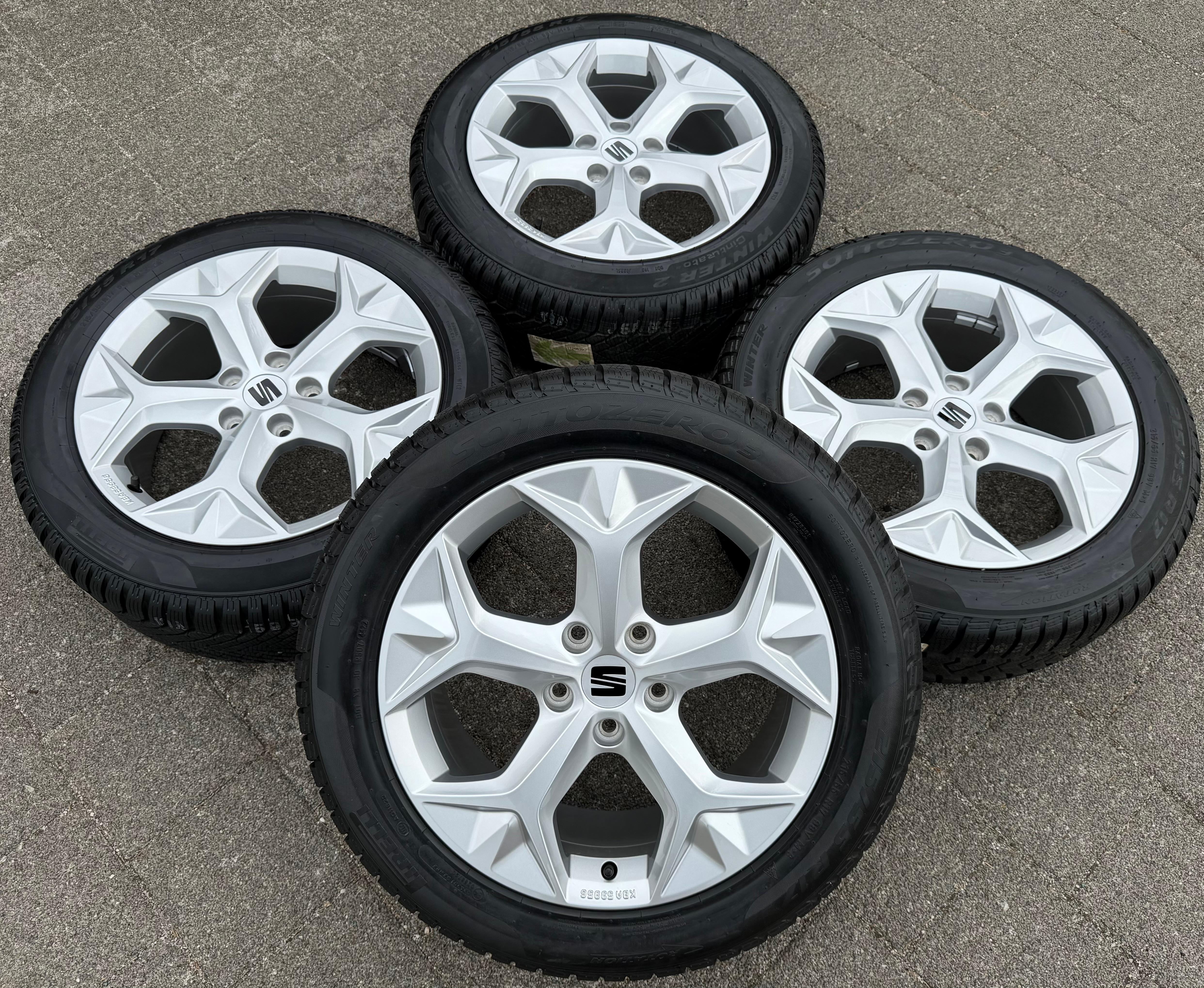 4 ORIGINAL 17" ALU WINTERRÄDER SEAT ATECA CUPRA 575071497H 215/55R17 98V NEU