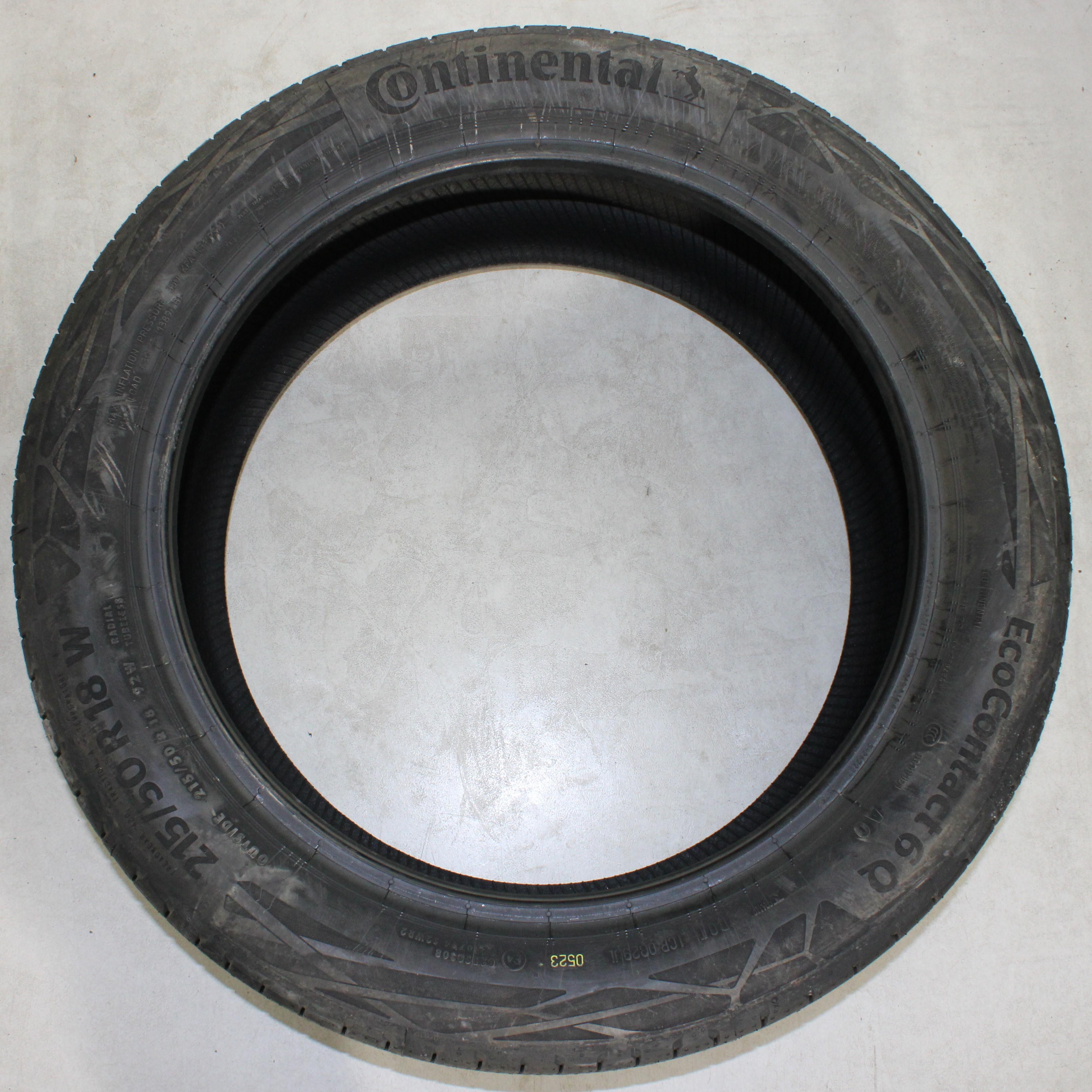 2 x 215/50R18 92W Sommerreifen Continental Eco Contact 6Q AO Volles Profil 2023