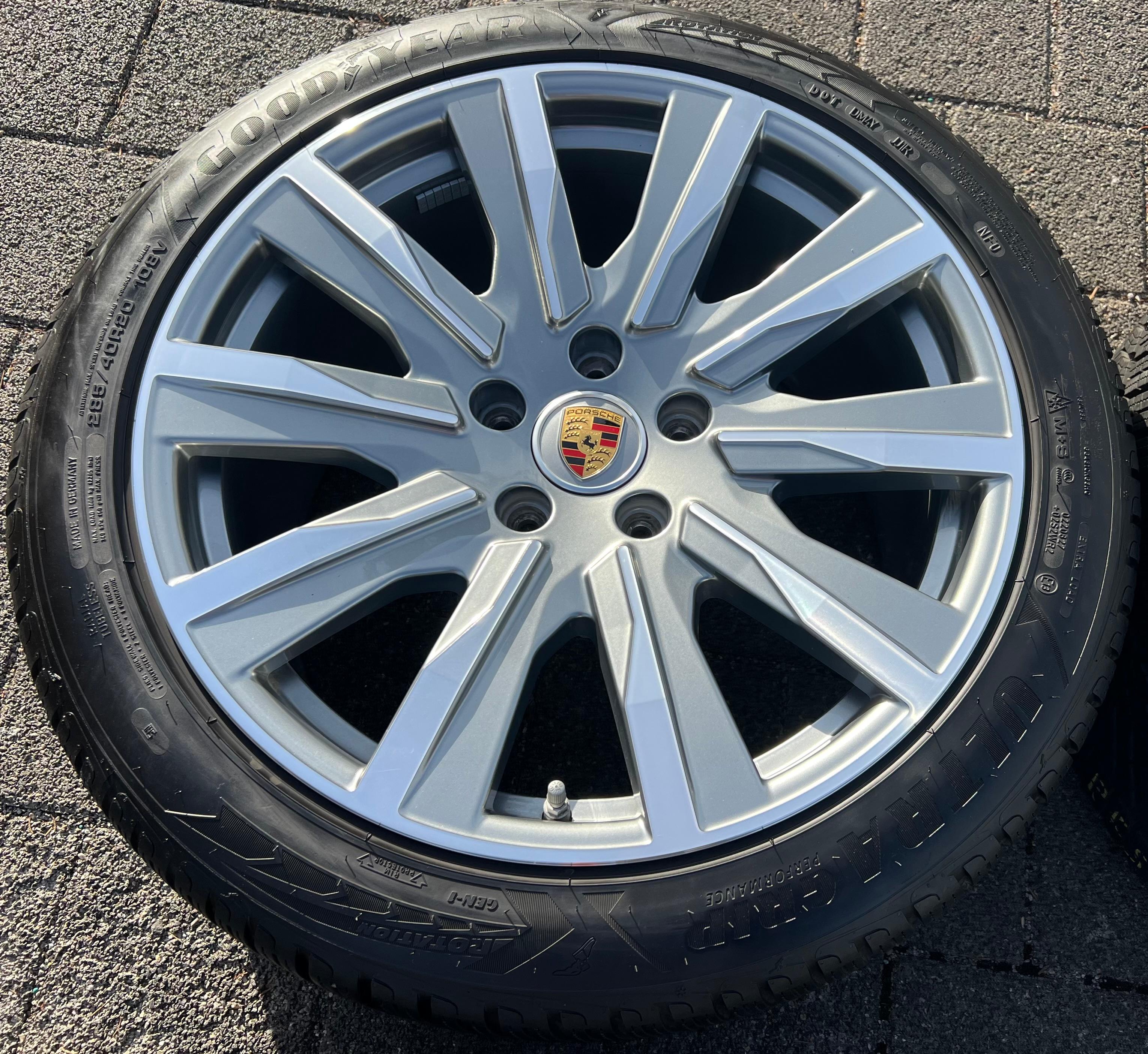4 RUOTE IN LEGA ORIGINALI DA 20" PER PORSCHE TAYCAN TEQUIPMENT CON TPMS, SPEDIZIONE GRATUITA