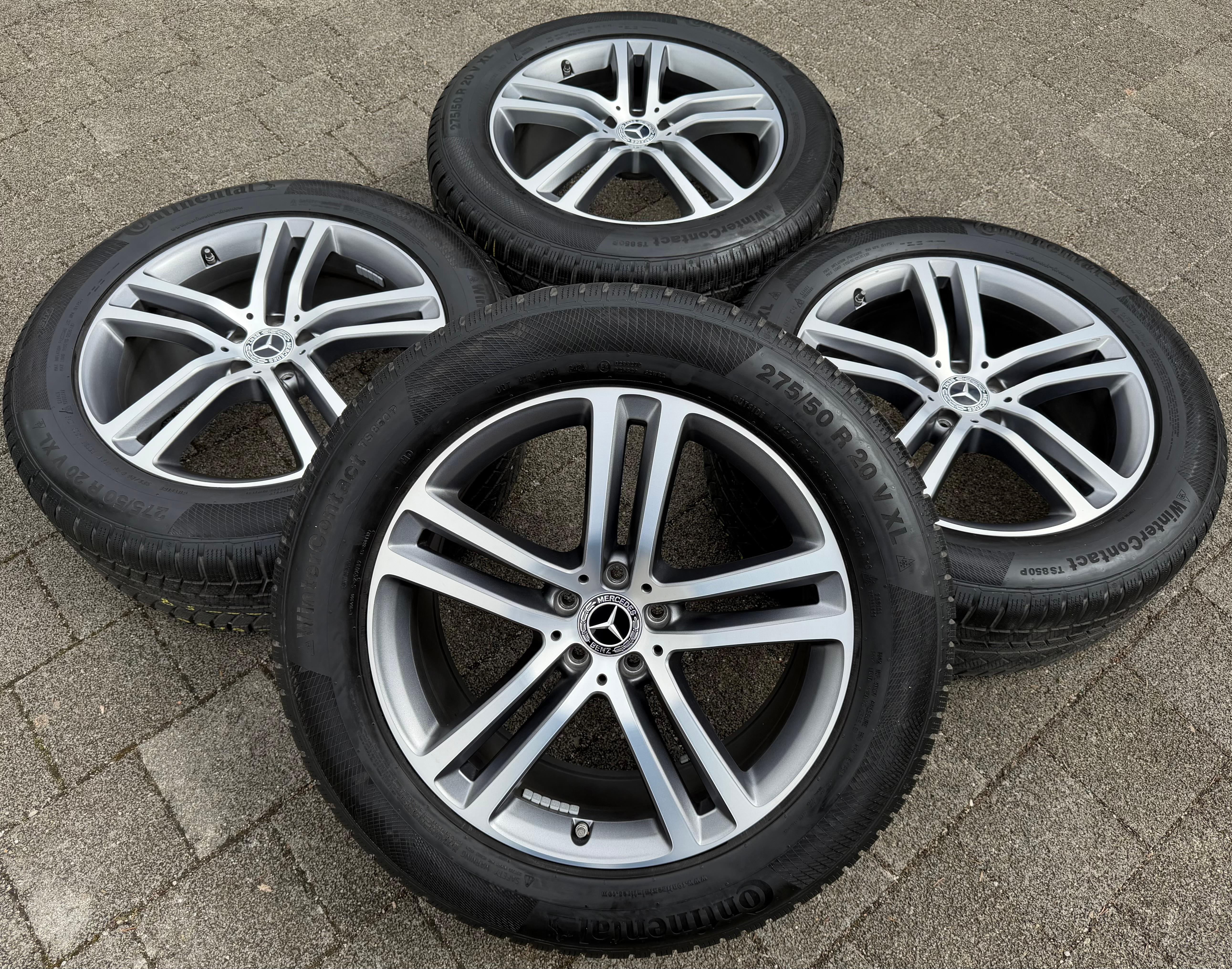 4 llantas de aluminio originales de invierno de 20" para Mercedes GLE C167 V167, 275/50R20 113V con sistema de control de presión de neumáticos (TPMS)