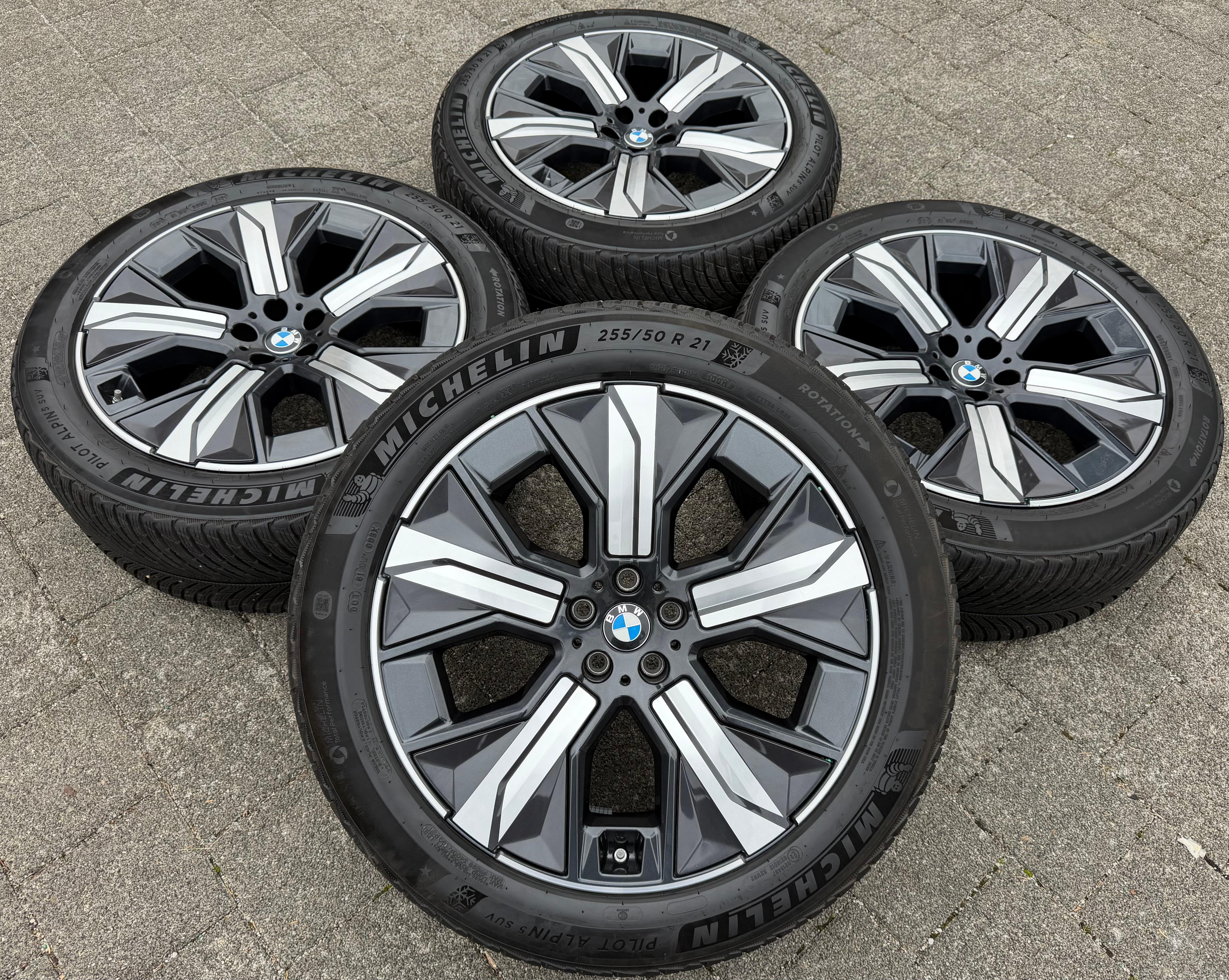 4 roues hiver complètes en alliage d’origine 21" BMW iX i20, design 1011, 255/50R21 109H 5A02655 Michelin