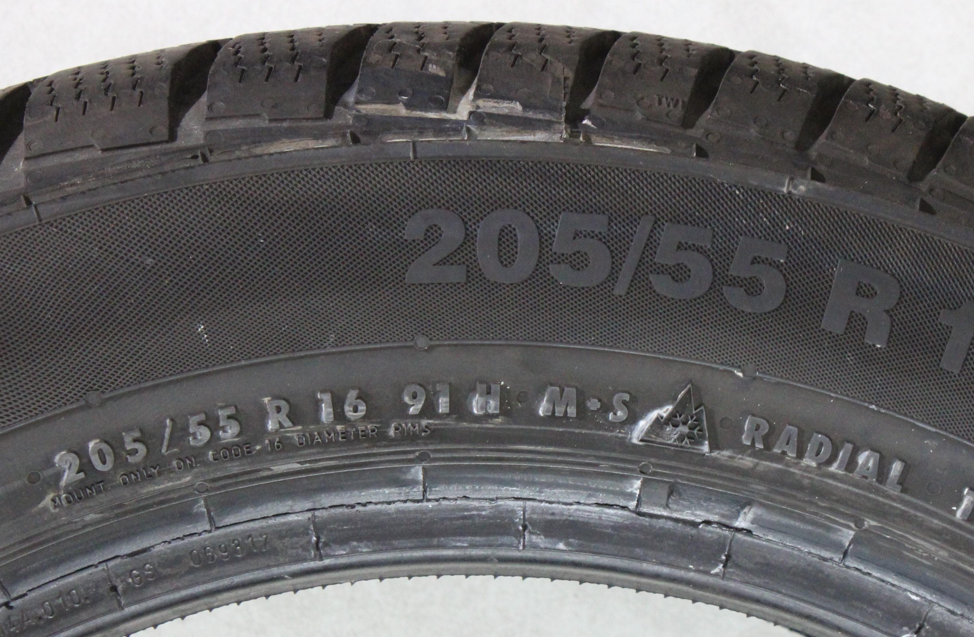 4 x 205/55R16 91H Winterreifen Continental Winter Contact TS830P SSR* Runflat 6,5-7mm 2018