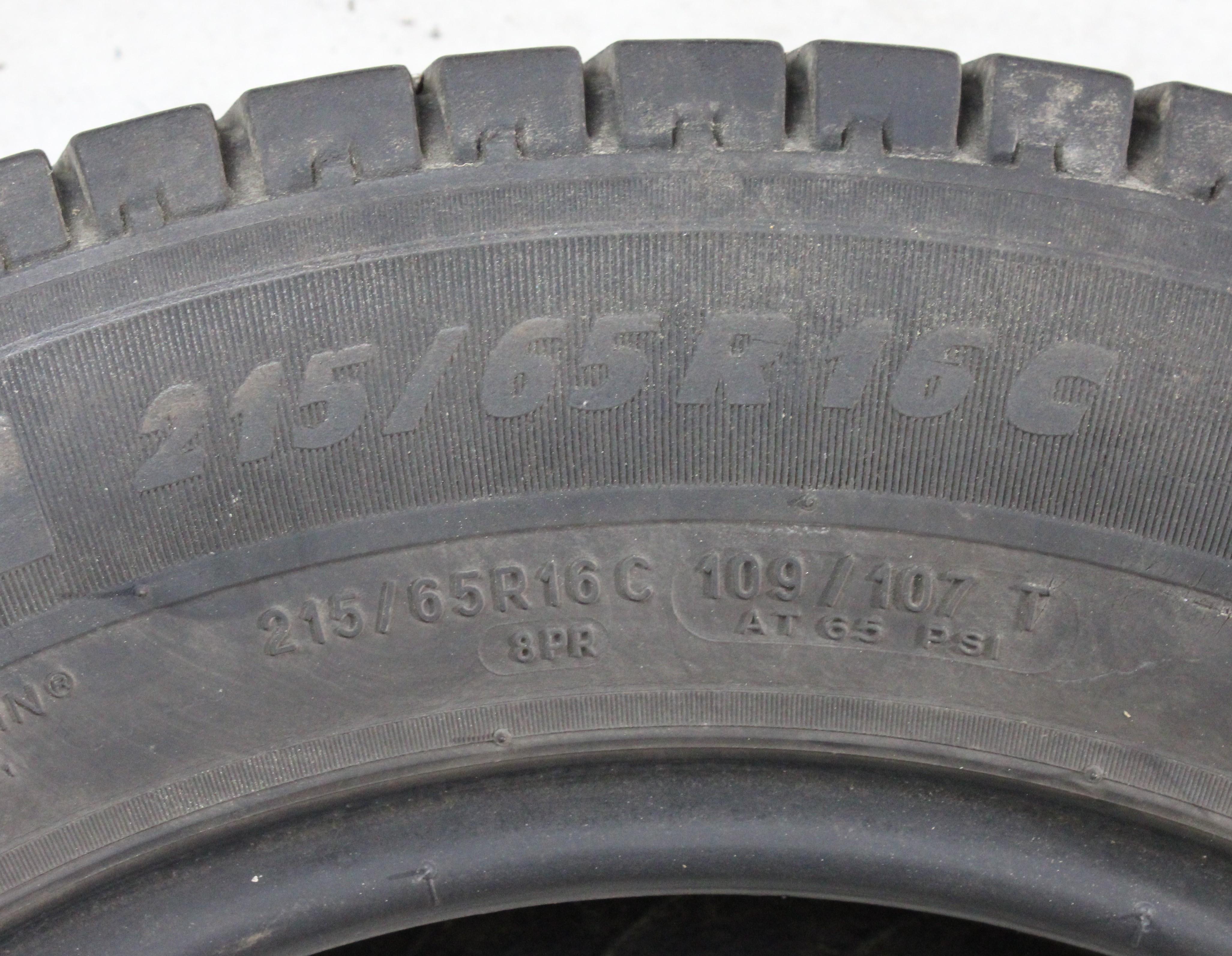 4 x 215/65R16C 109/107T Sommerreifen Michelin Agilis 2x 6,5-7mm und 2x 6-6,5mm 2015/2016/2017/2018