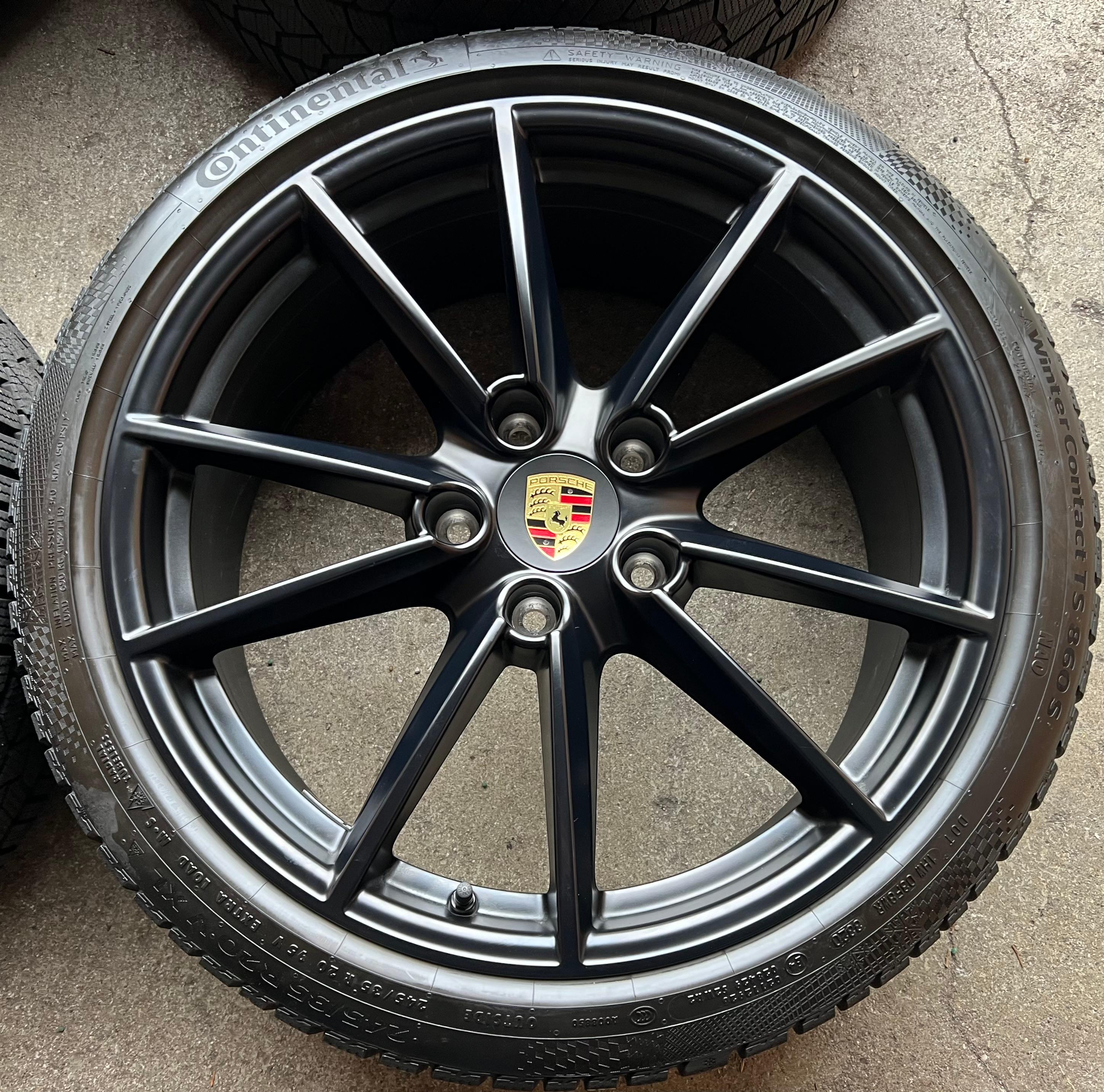 4 ORIGINAL 20" 21" ALU WINTERRÄDER PORSCHE 911 992 992601025C 992601025D SCHWARZ RDKS