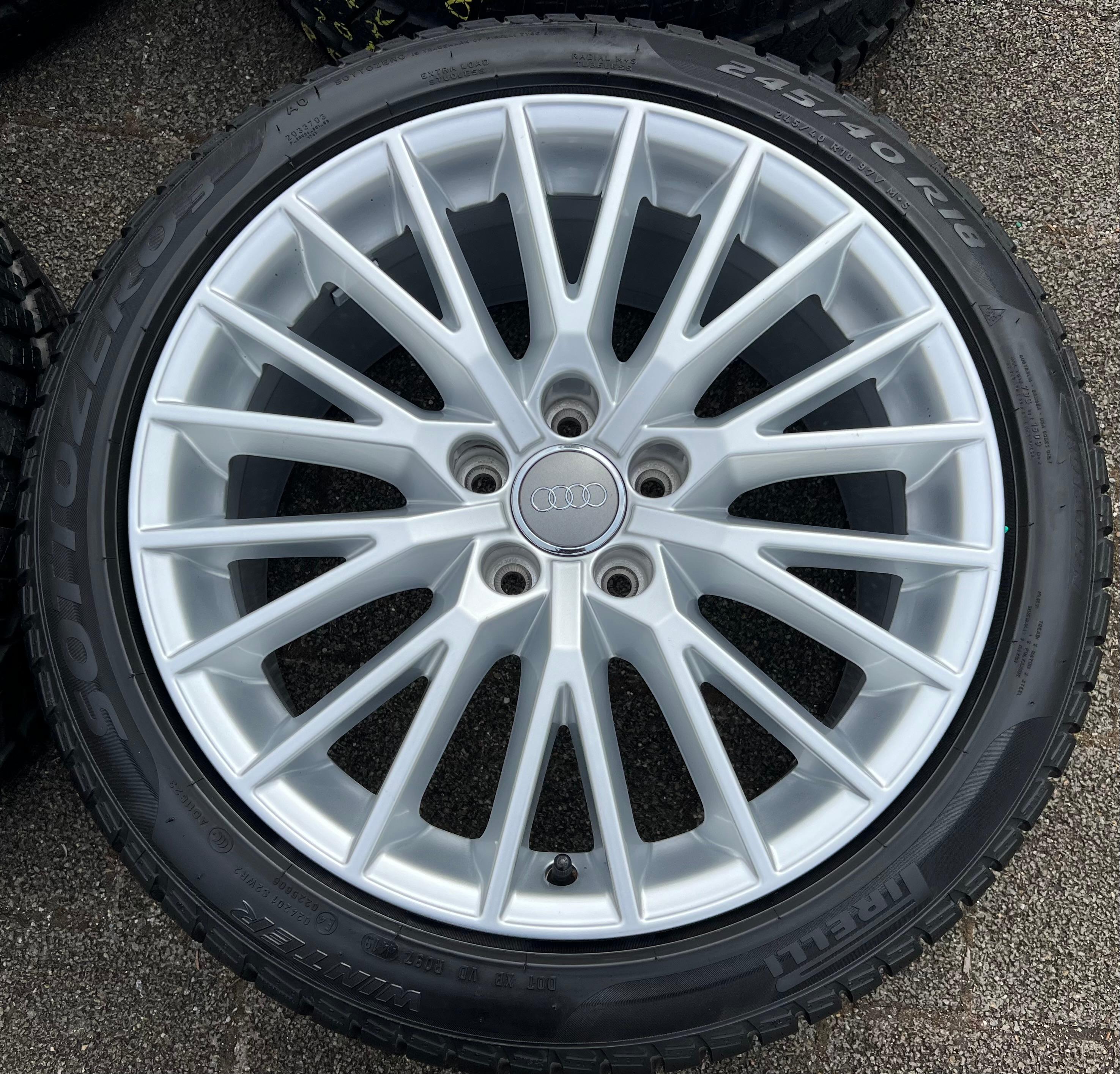 4 CERCHI INVERNALI ORIGINALI IN ALLUMINIO DA 18" AUDI TT TTS 8S 8S0601025D 245/40R18 98V PIRELLI CONSEGNA GRATUITA