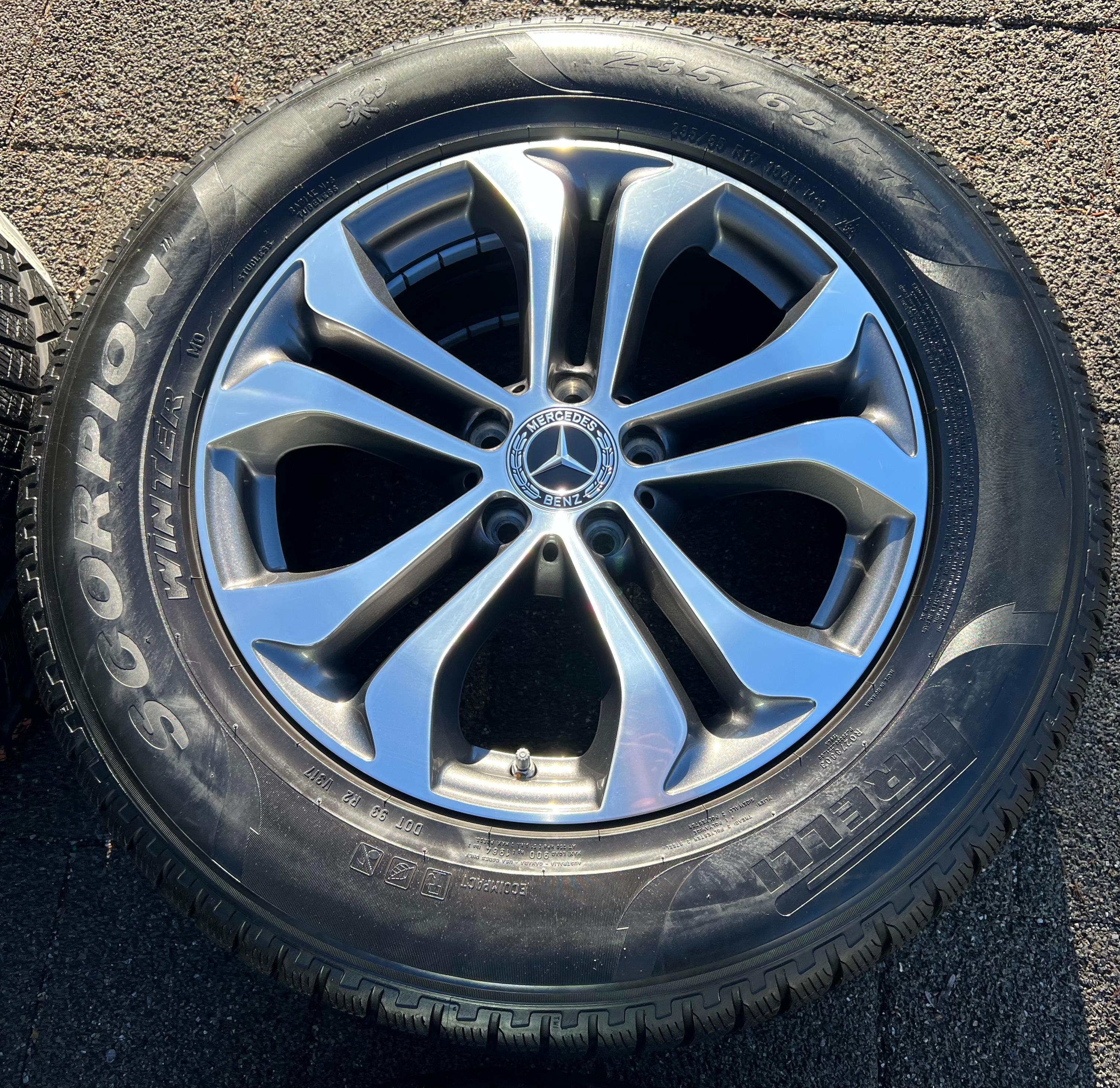 4 ORIGINAL 17" ALU WINTERRÄDER MERCEDES GLC X253 W253 RDKS 235/65R17 104H