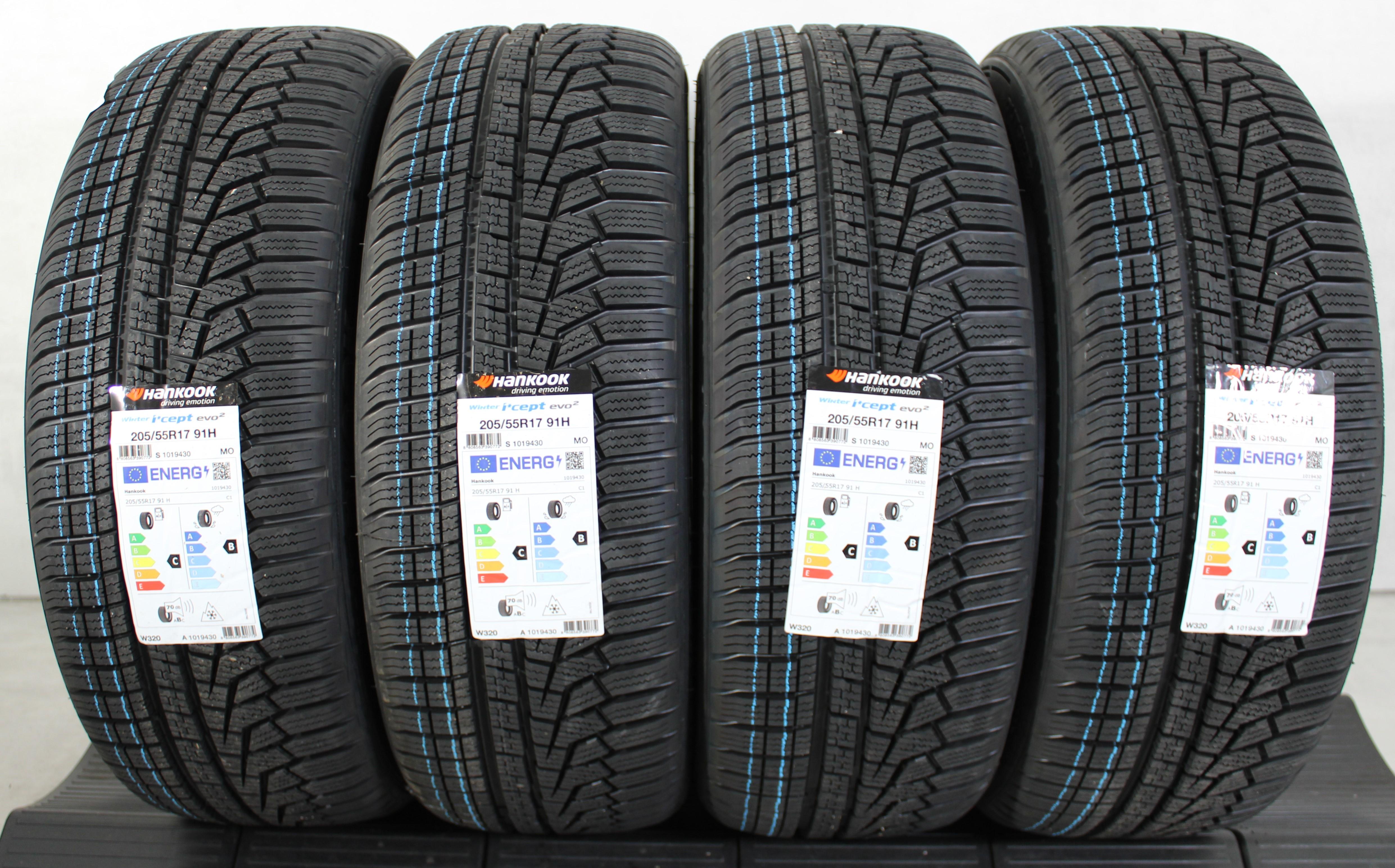 4 x 205/55R17 91H Winterreifen Hankook Winter I*Cept Evo 2 2024 MO