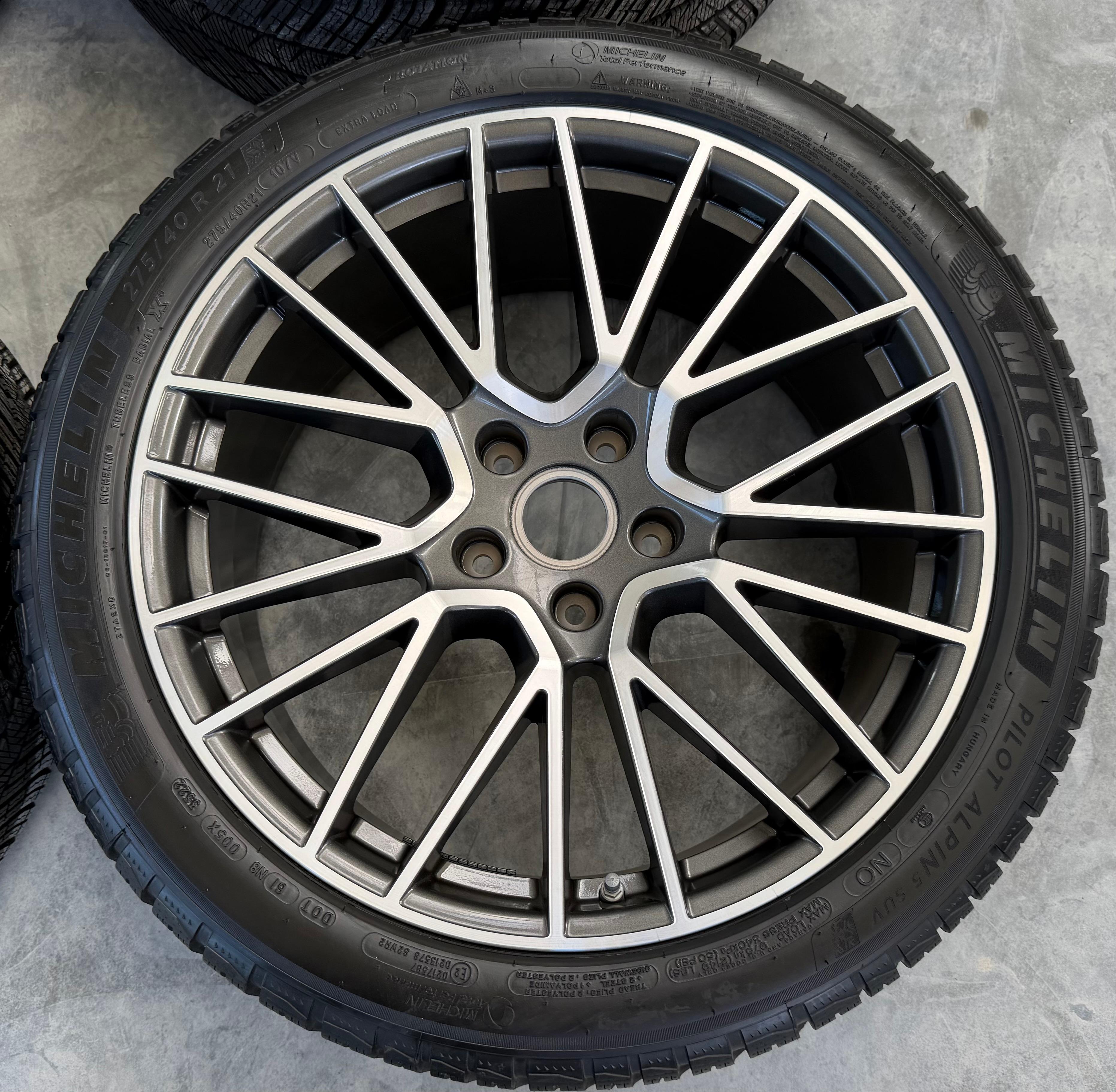 4 Original 21" Alu Winterräder Porsche Cayenne 9YA Michelin RDKS 9Y0601025BF 9Y3601025AC