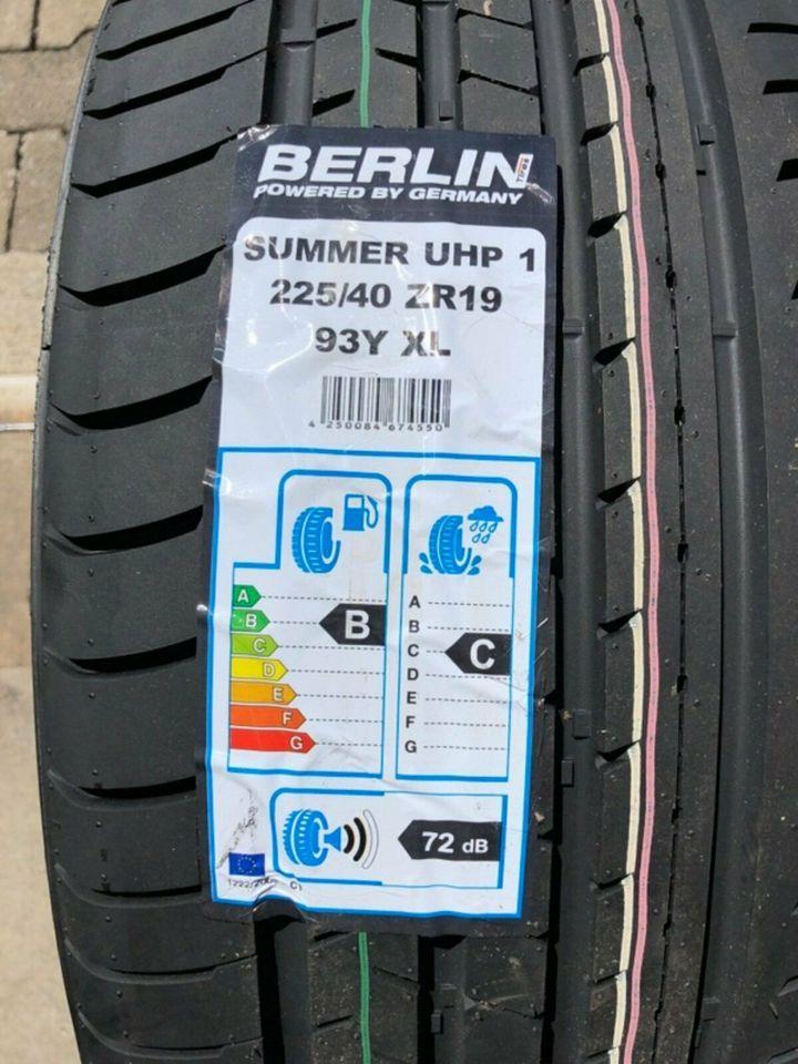 2X 225/40R19 93Y BERLIN TIRES SUMMER UHP1 SOMMERREIFEN NEU