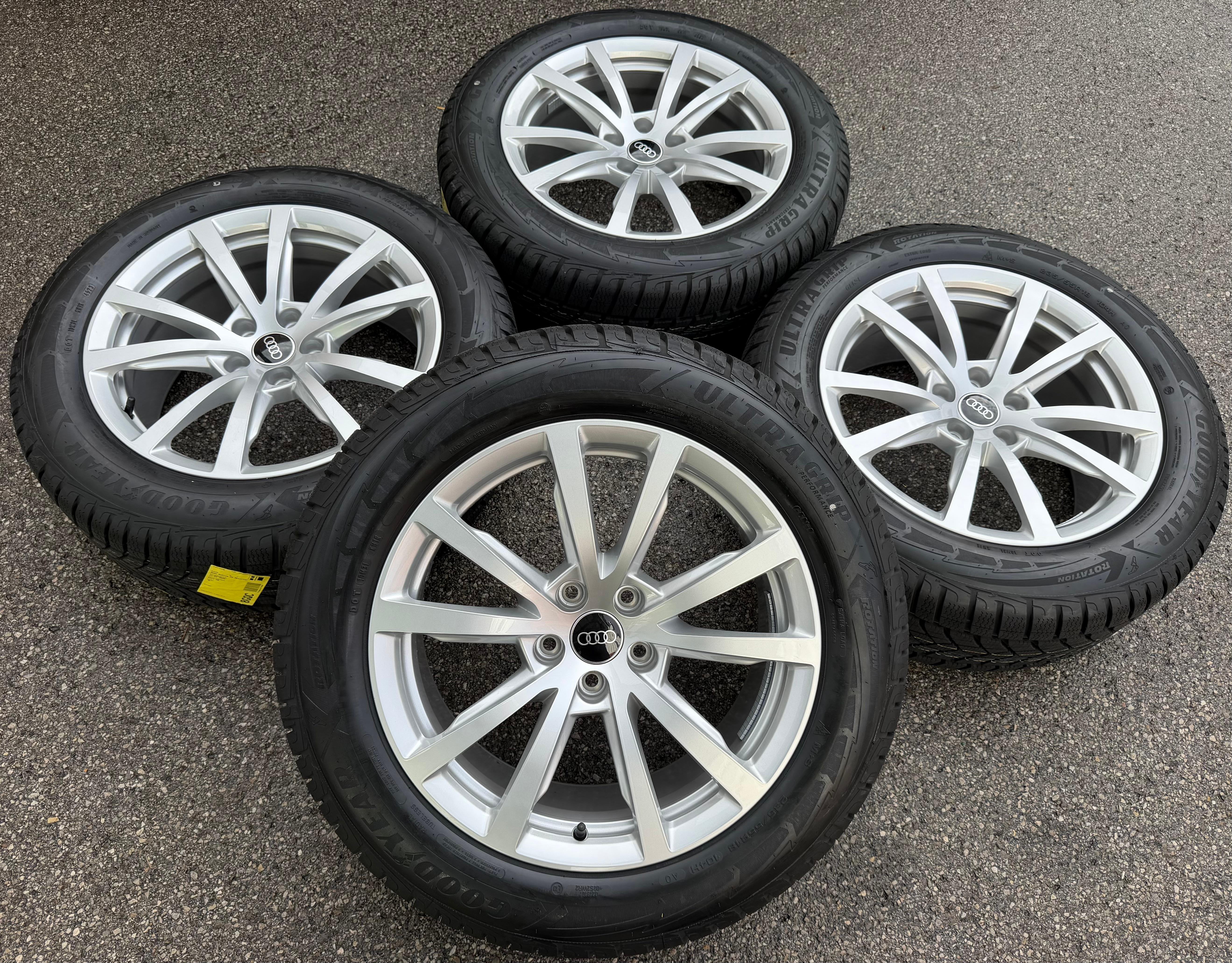 4 ruedas de invierno de aleación originales de 18" para Audi A8 4N 4N0601025A 235/55R18 104H Goodyear NUEVAS