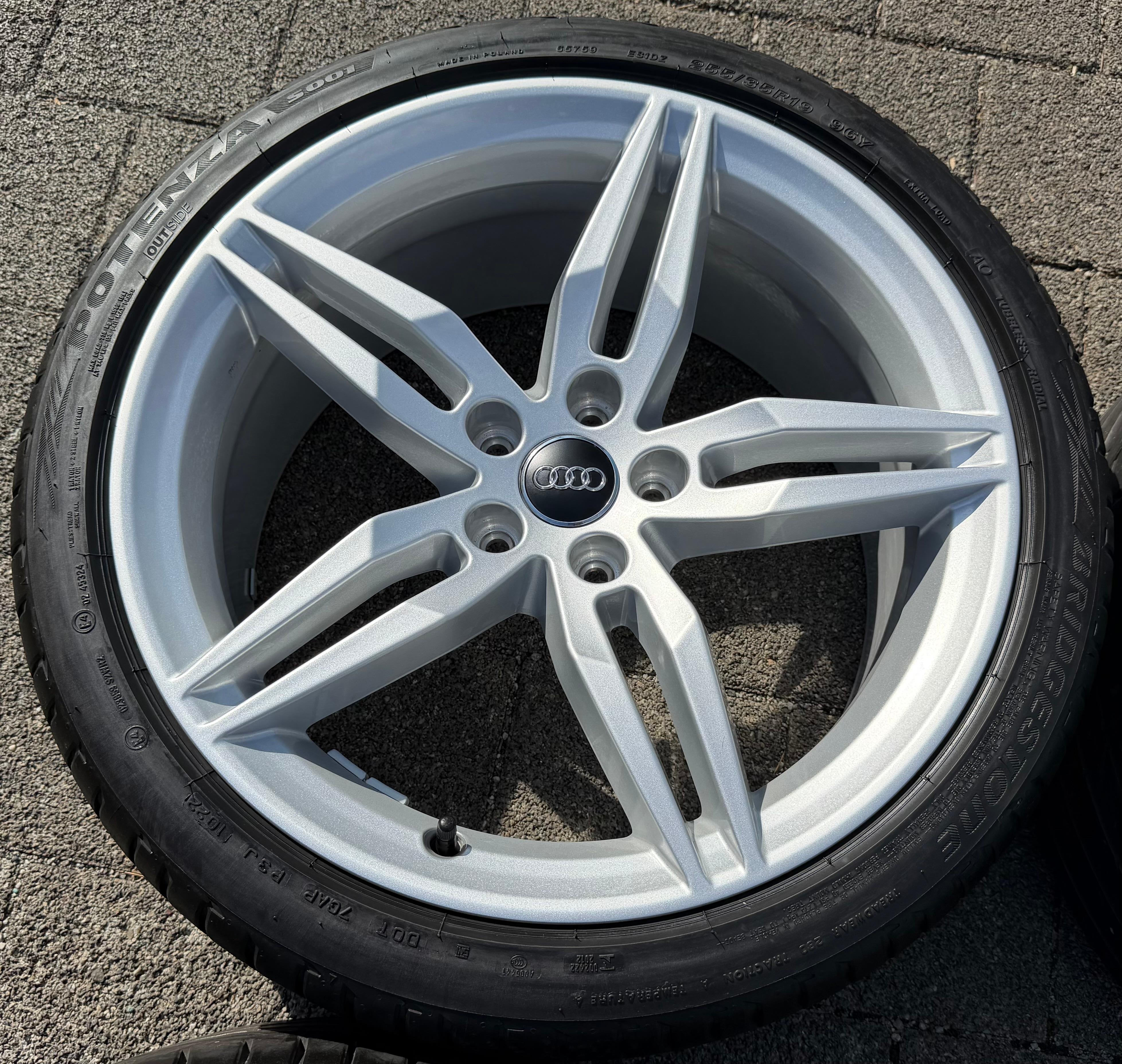 4 Original 19" Alu Sommerräder Audi A5 S5 8W F5 8W0601025AM 255/35R19 96Y Bridgestone