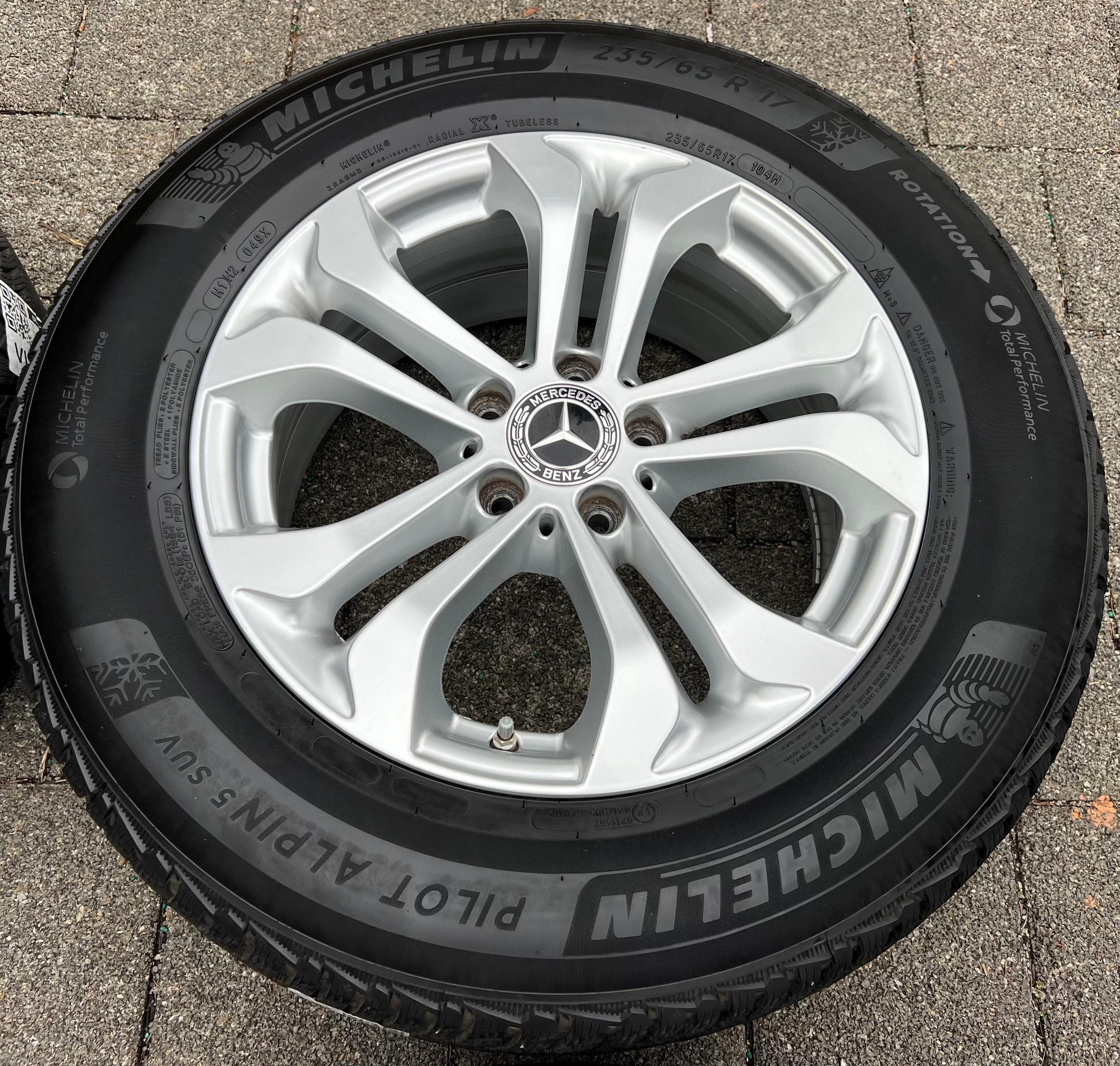 4 ORIGINAL 17" ALU WINTERRÄDER MERCEDES GLC X253 W253 RDKS 235/65R17 104H