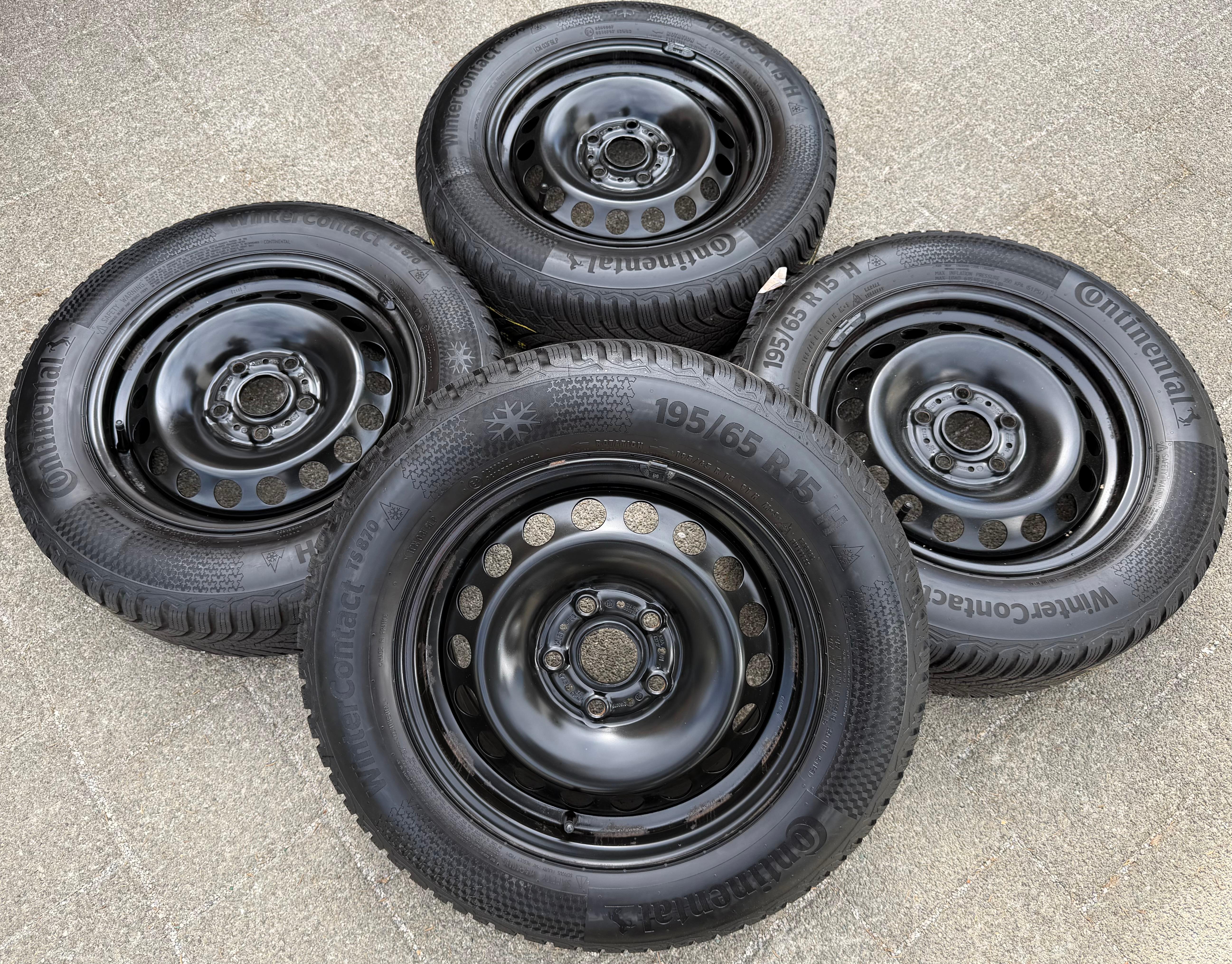 4 WINTERRÄDER VW GOLF 7 8 SKODA OCTAVIA 5E SEAT LEON 5F KL 195/65R15 91T CONTINENTAL