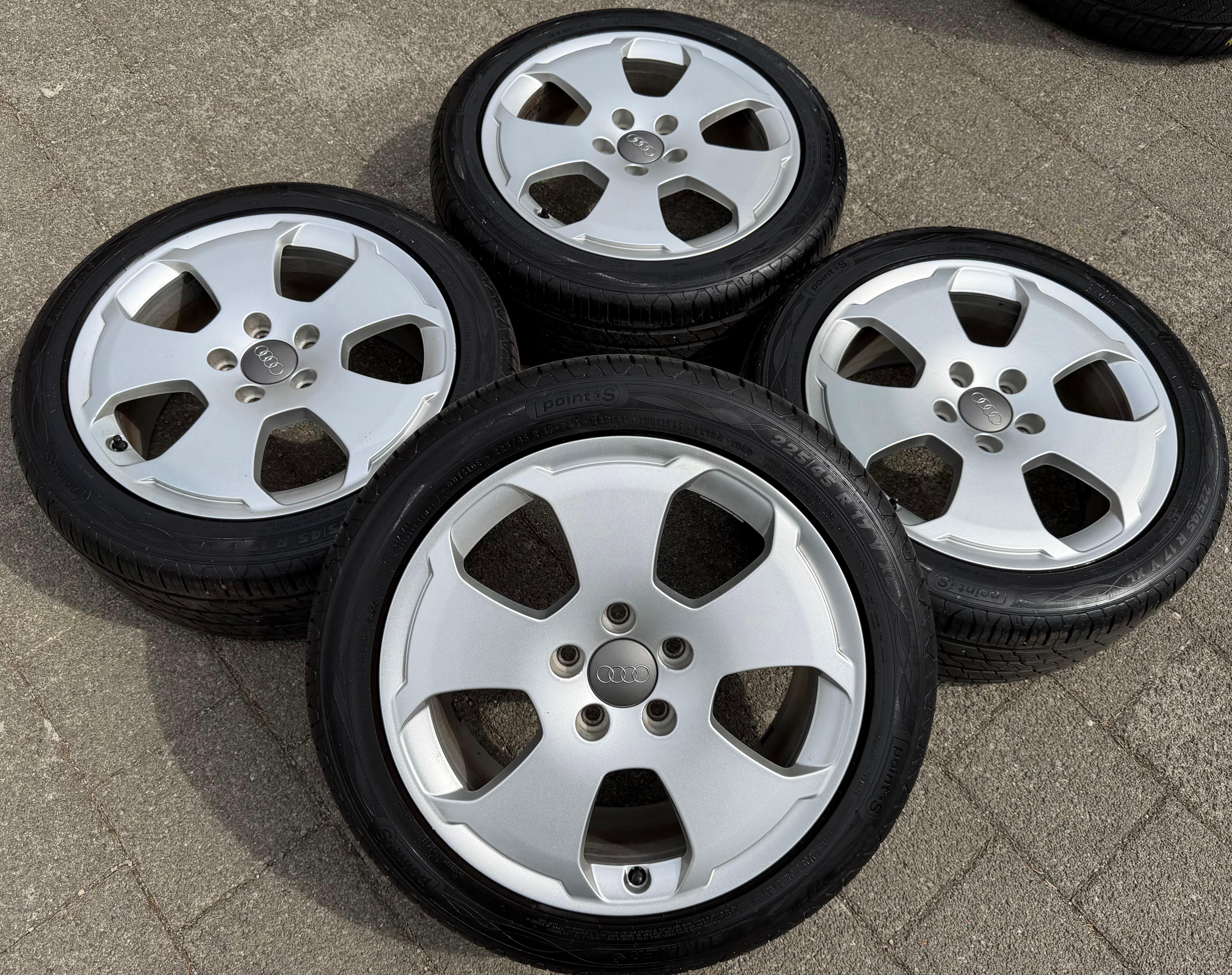 4 ORIGINAL 17" ALU SOMMERRÄDER AUDI A3 S3 8P 8P0601025C 225/45R17 94Y 2022