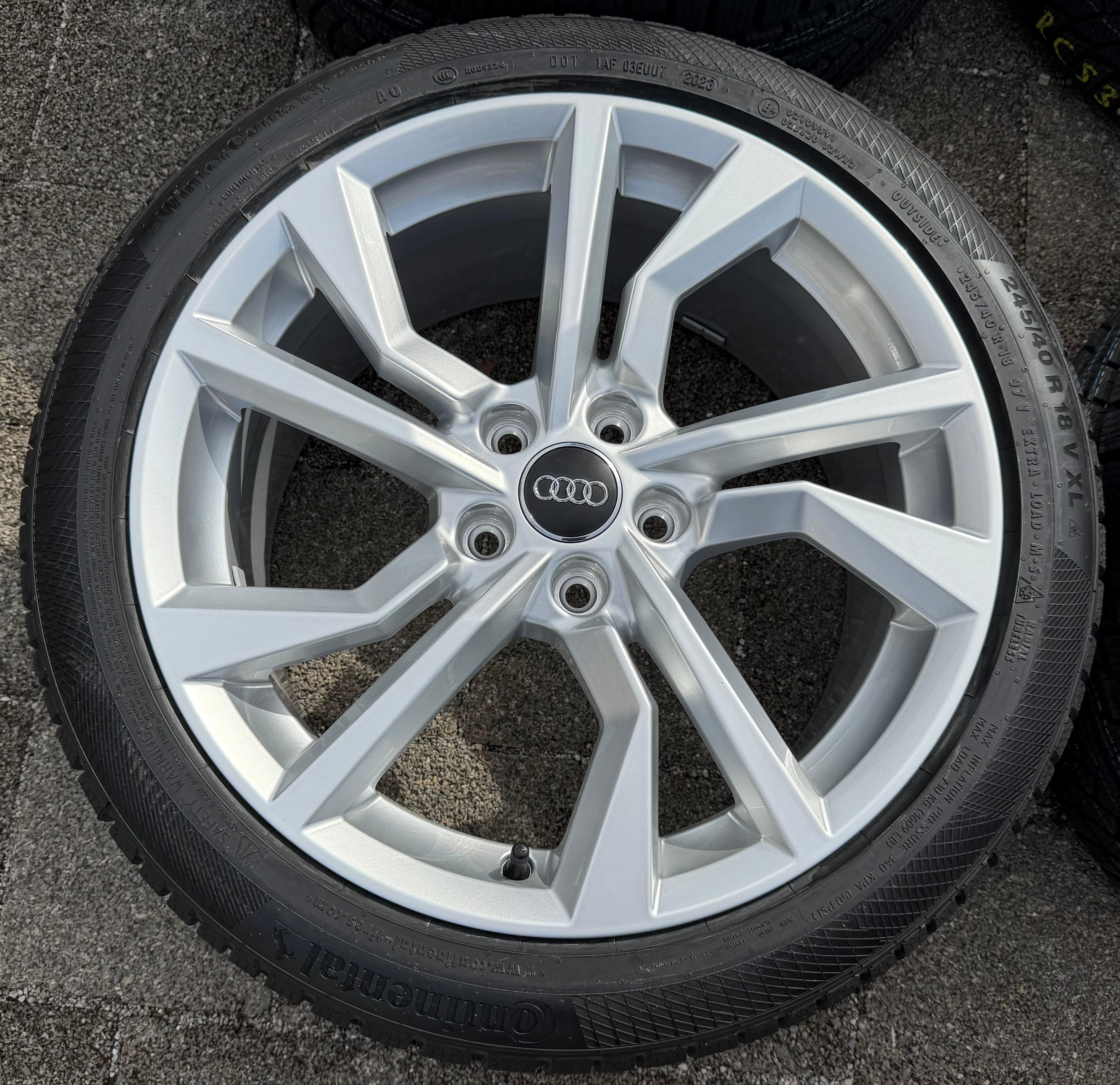 4 Original 18" Alu Winterräder Audi TT TTS 8S 8S0601025AN 245/40R18 97V Continental 2023 NEU