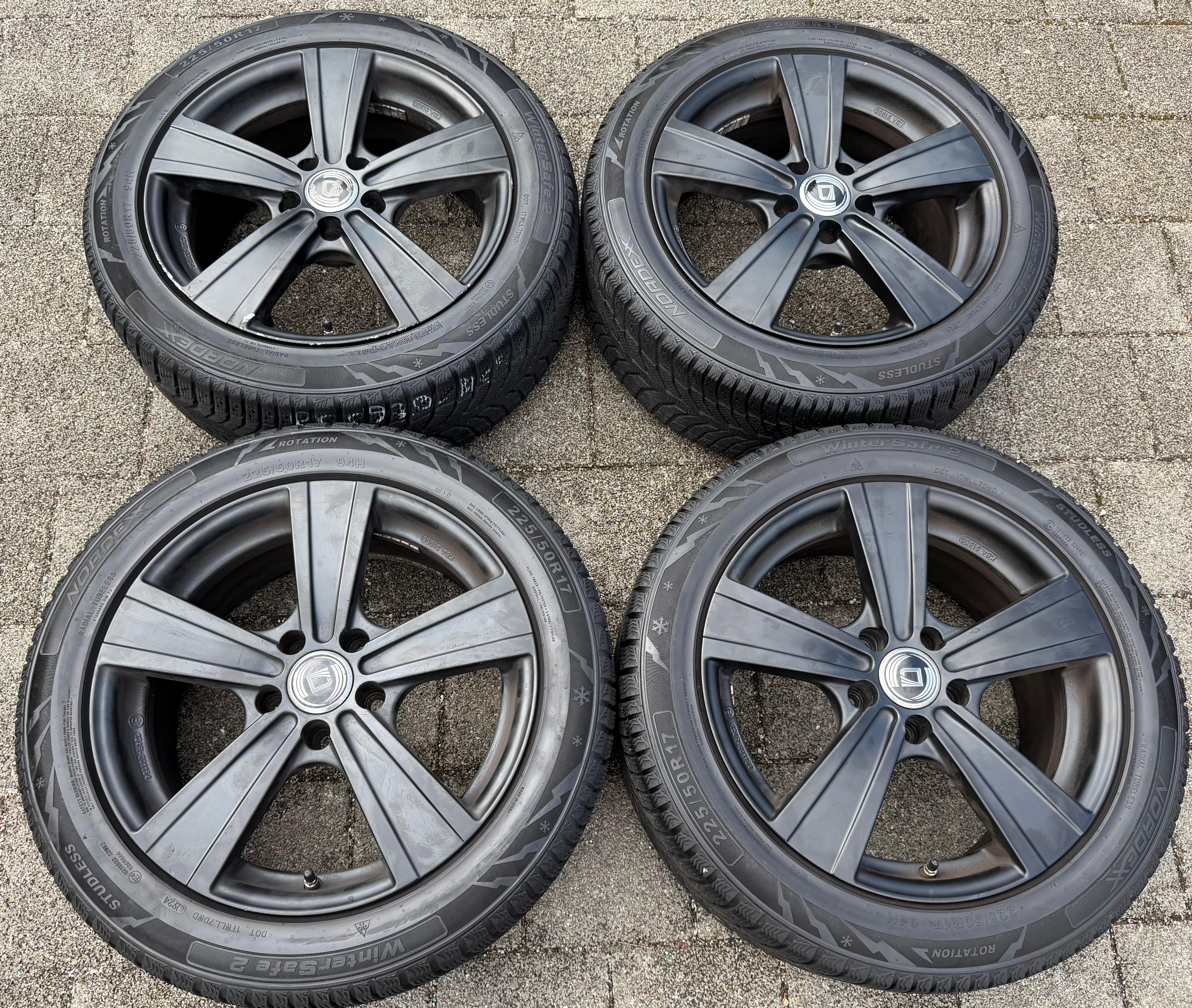 4 Alufelgen 17" Audi A4 A5 A6 Q5 Mercedes E-Klasse W212 W213 7,5x17 ET37