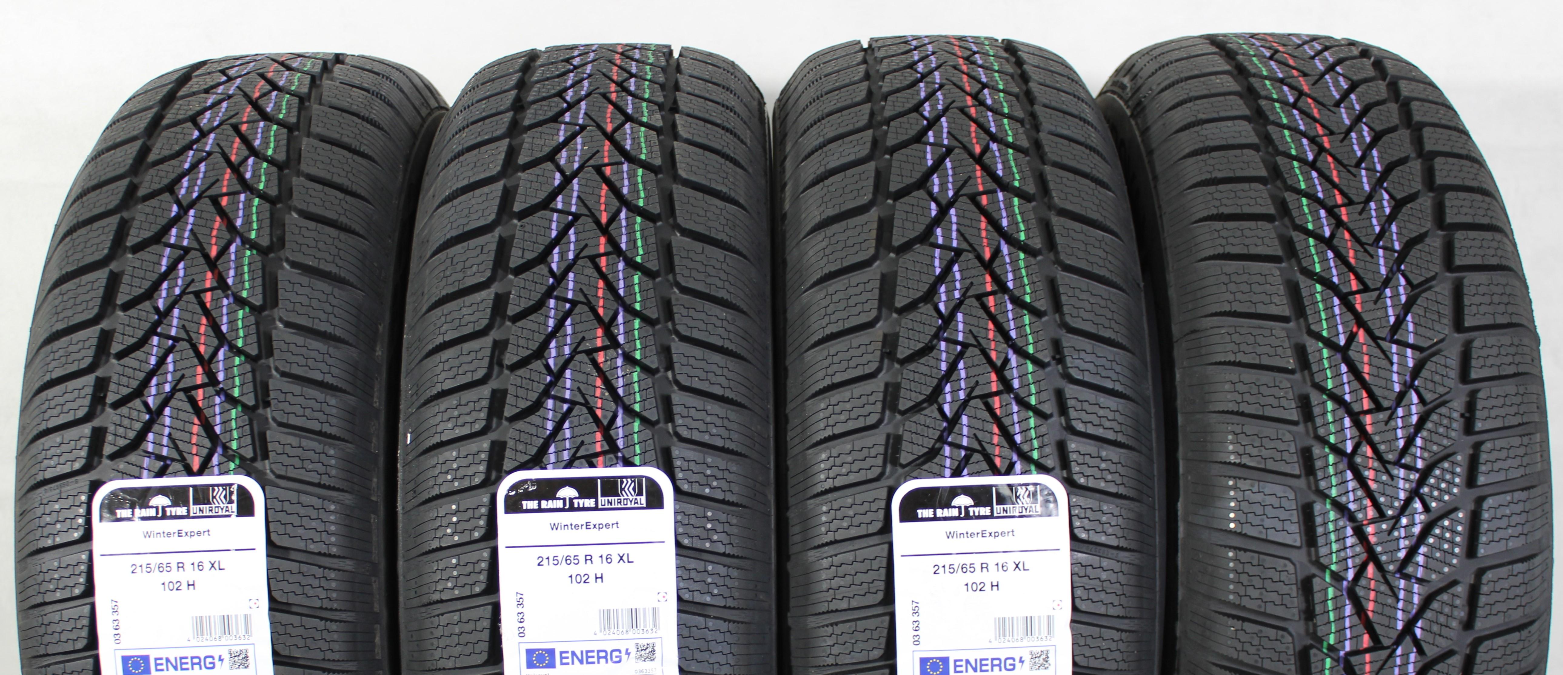4 x 215/65R16 102H Pneumatici invernali Uniroyal Winter Expert 2024 XL NUOVI