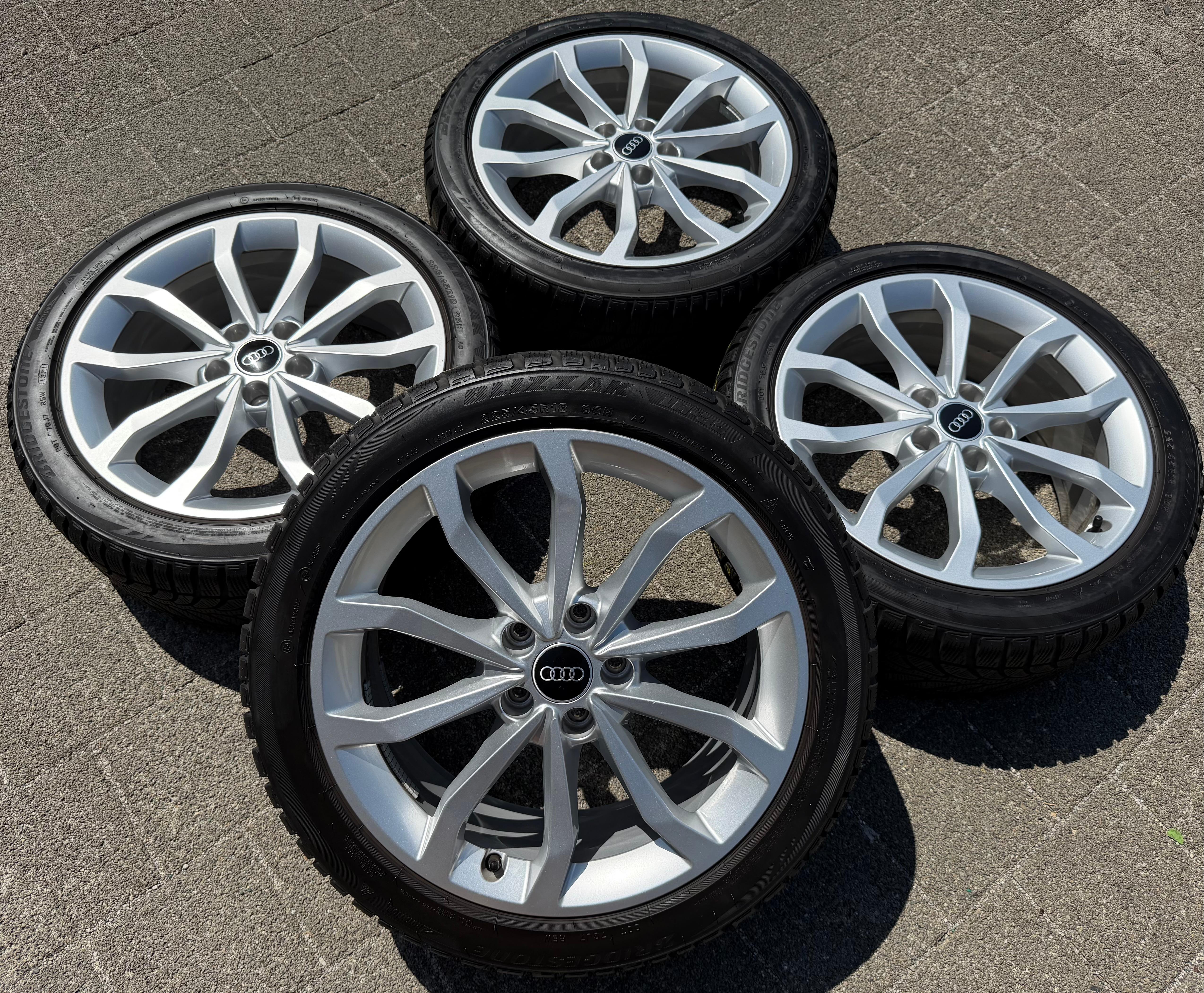 4 Original 18" Alu Winterräder Audi A4 S4 8W 8W0601025ED 225/45R18 95H Bridgestone