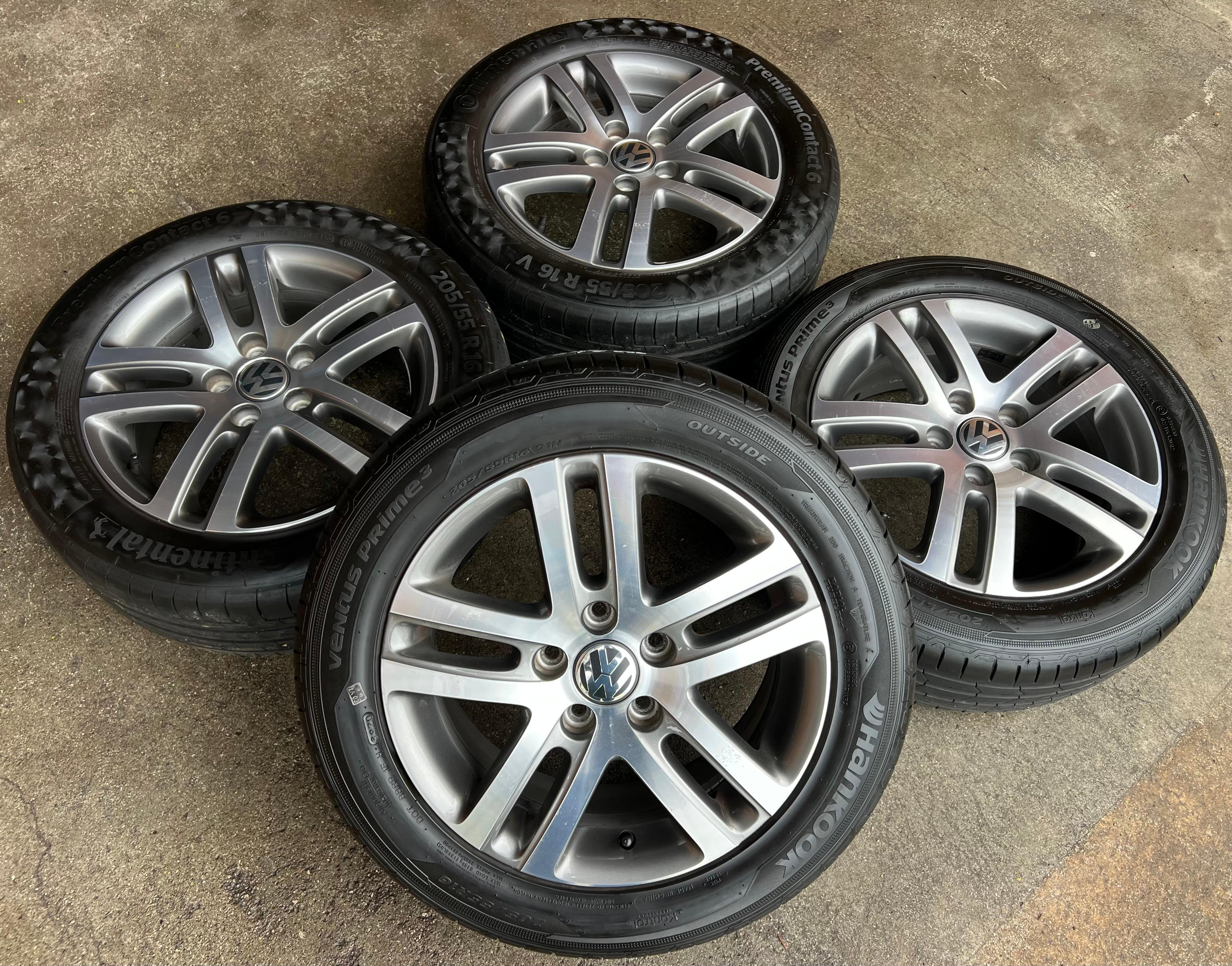 4 ORIGINAL ALU SOMMERRÄDER VW GOLF 5 6 TOURAN JETTA 205/55R16 91V 1K0601025BM