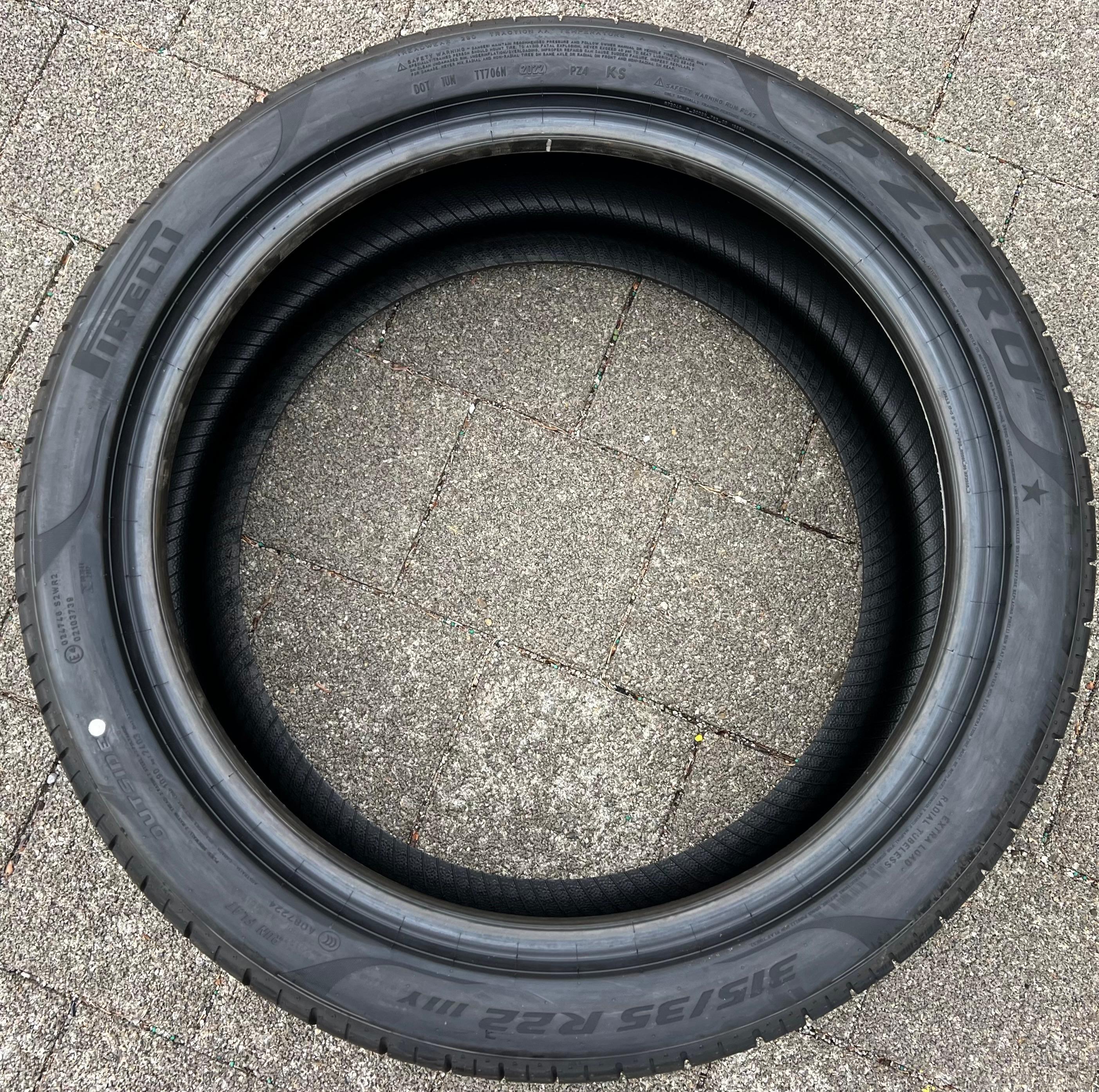 2 x 315/35R22 111Y zomerbanden Pirelli Pzero PZ4 Runflat 2022 * NIEUW