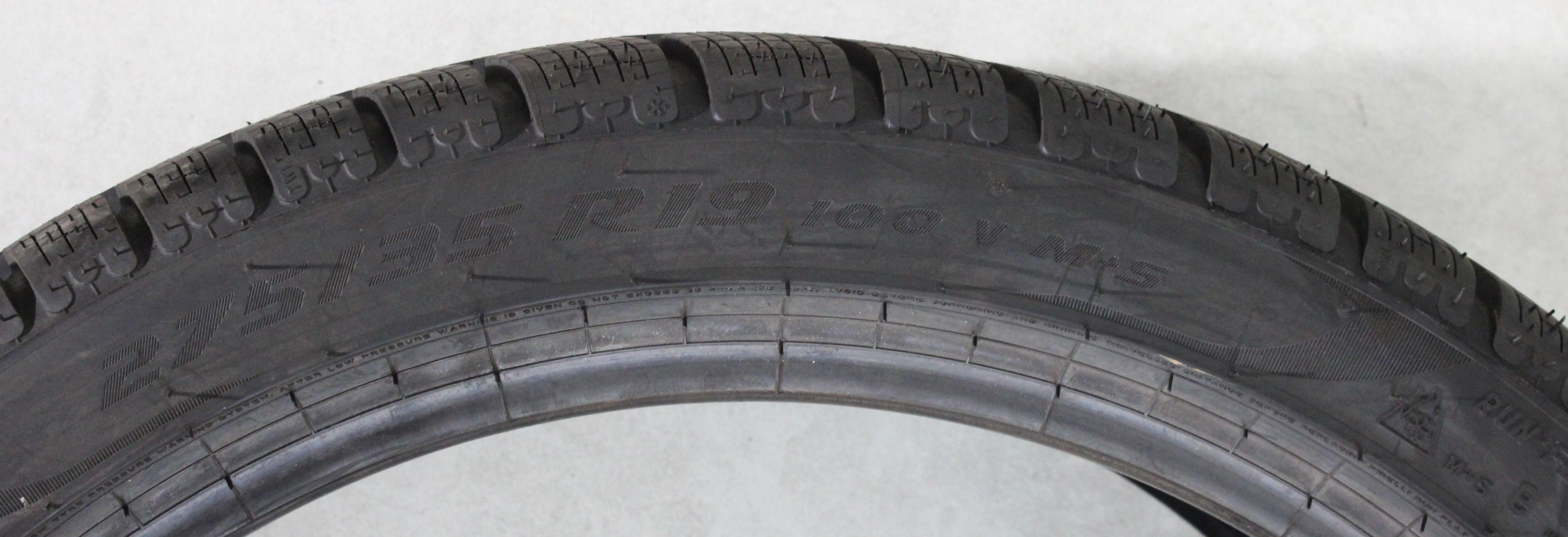 1 x 275/35R19 100V Winterreifen Pirelli Pzero Winter * Runflat 6,5-7mm 2024