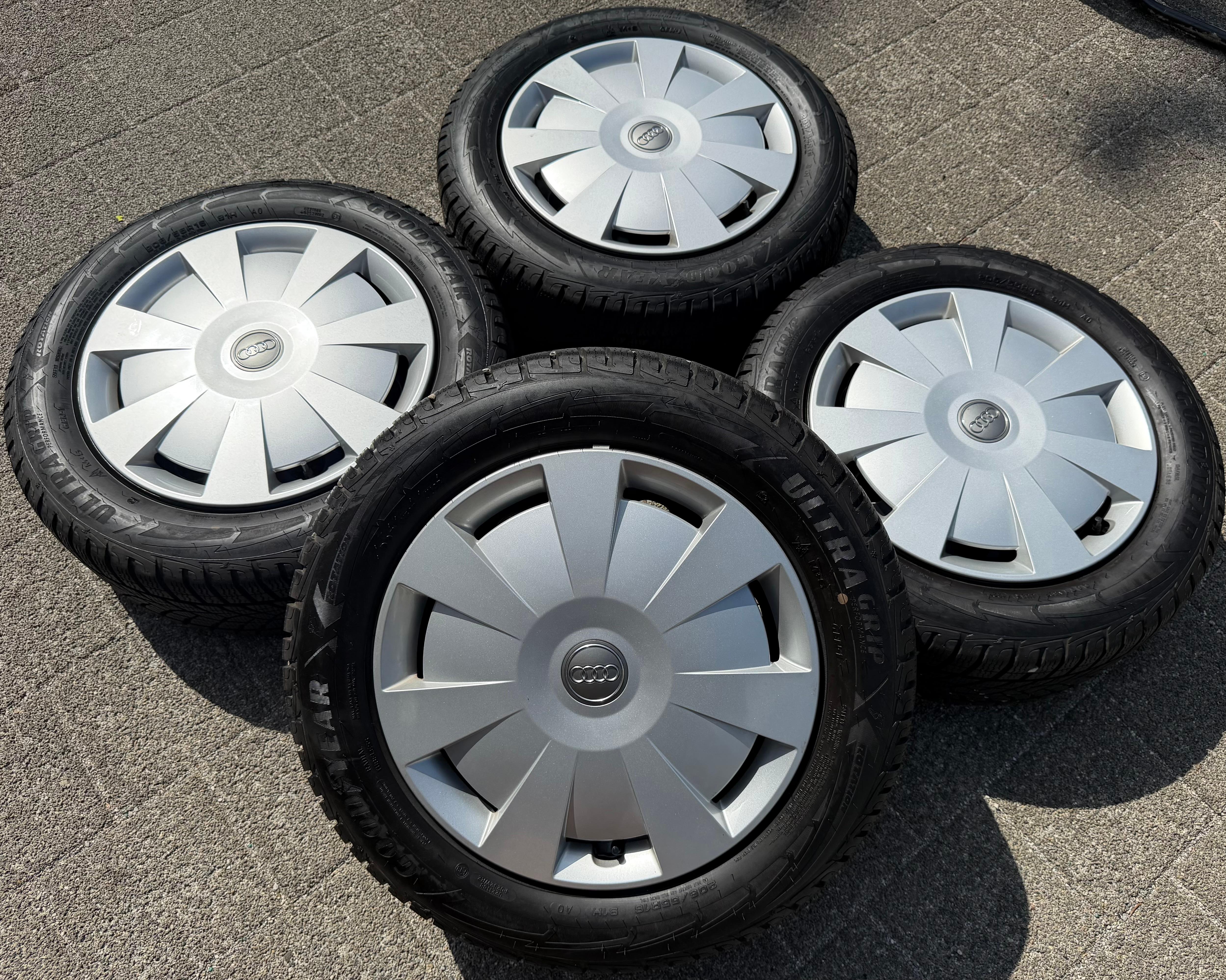4 Winterräder Audi A3 8V Sportback Cabrio  205/55R16 91H Goodyear 8V0601027A 2021
