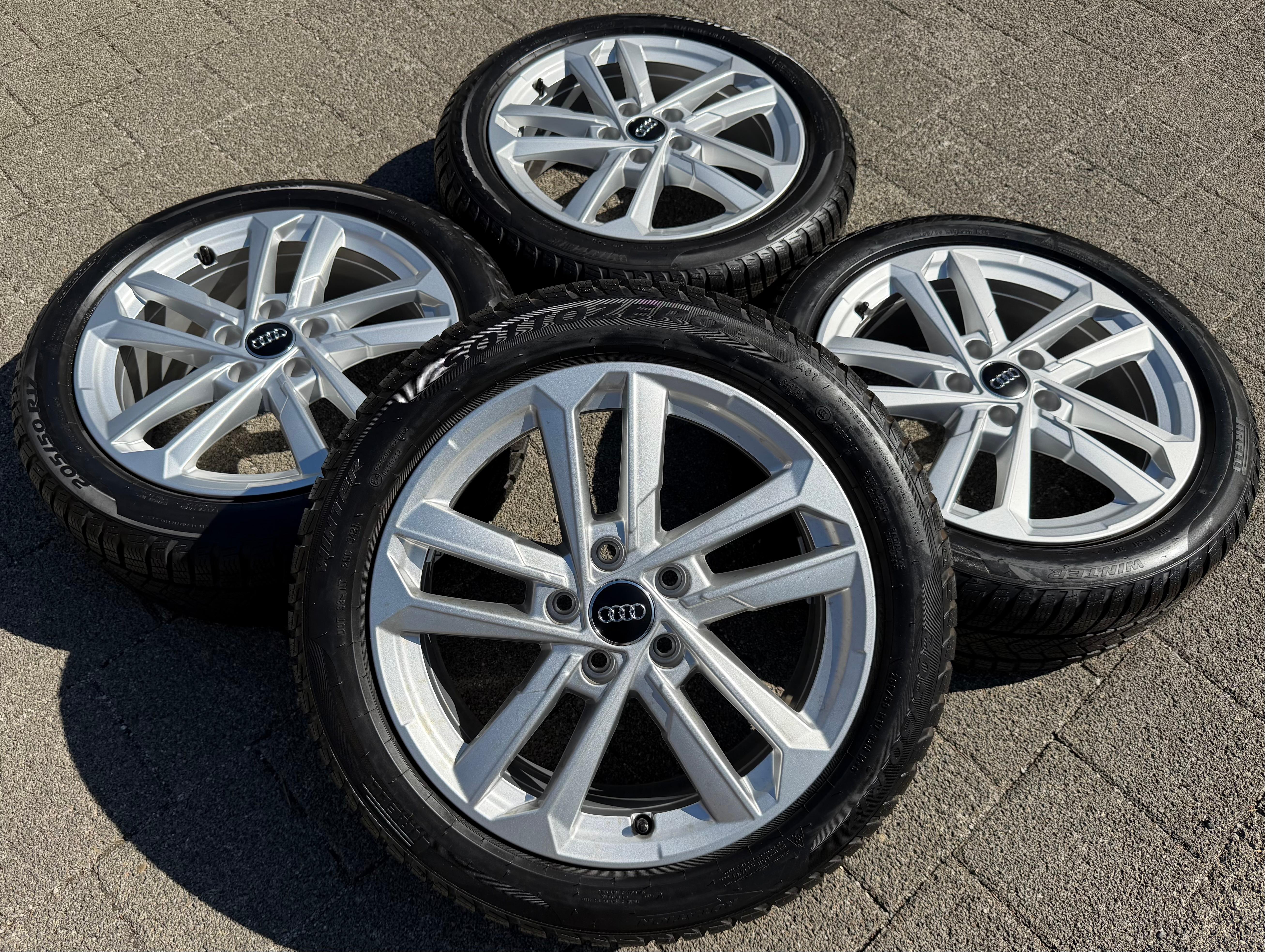 4 Original 17" Alu Winterräder Audi A3 S3 8Y 8Y0601025L 205/50R17 93H Pirelli