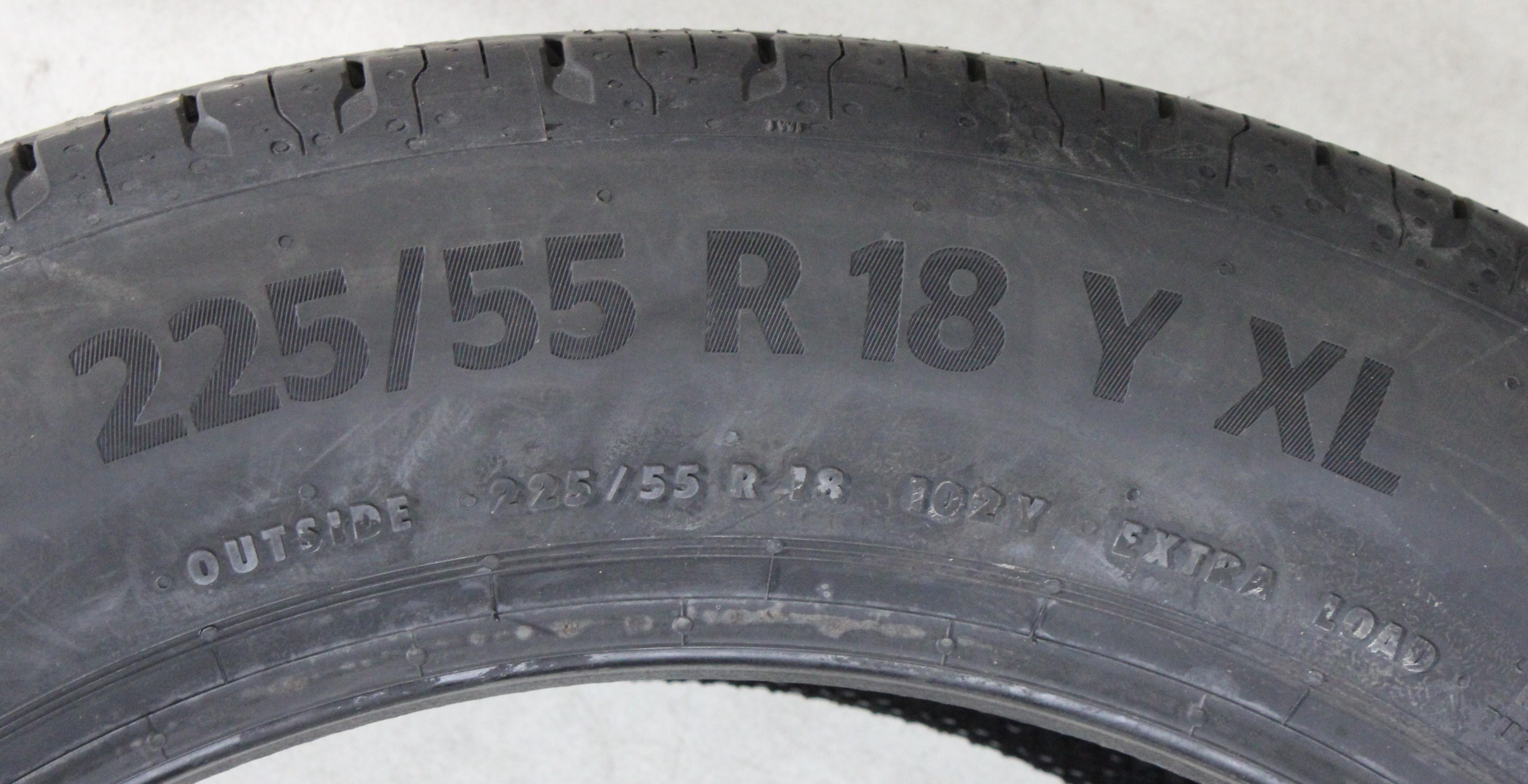 2 neumáticos de verano 225/55R18 102Y Continental Eco Contact 6 AO, nuevos, 2019, XL