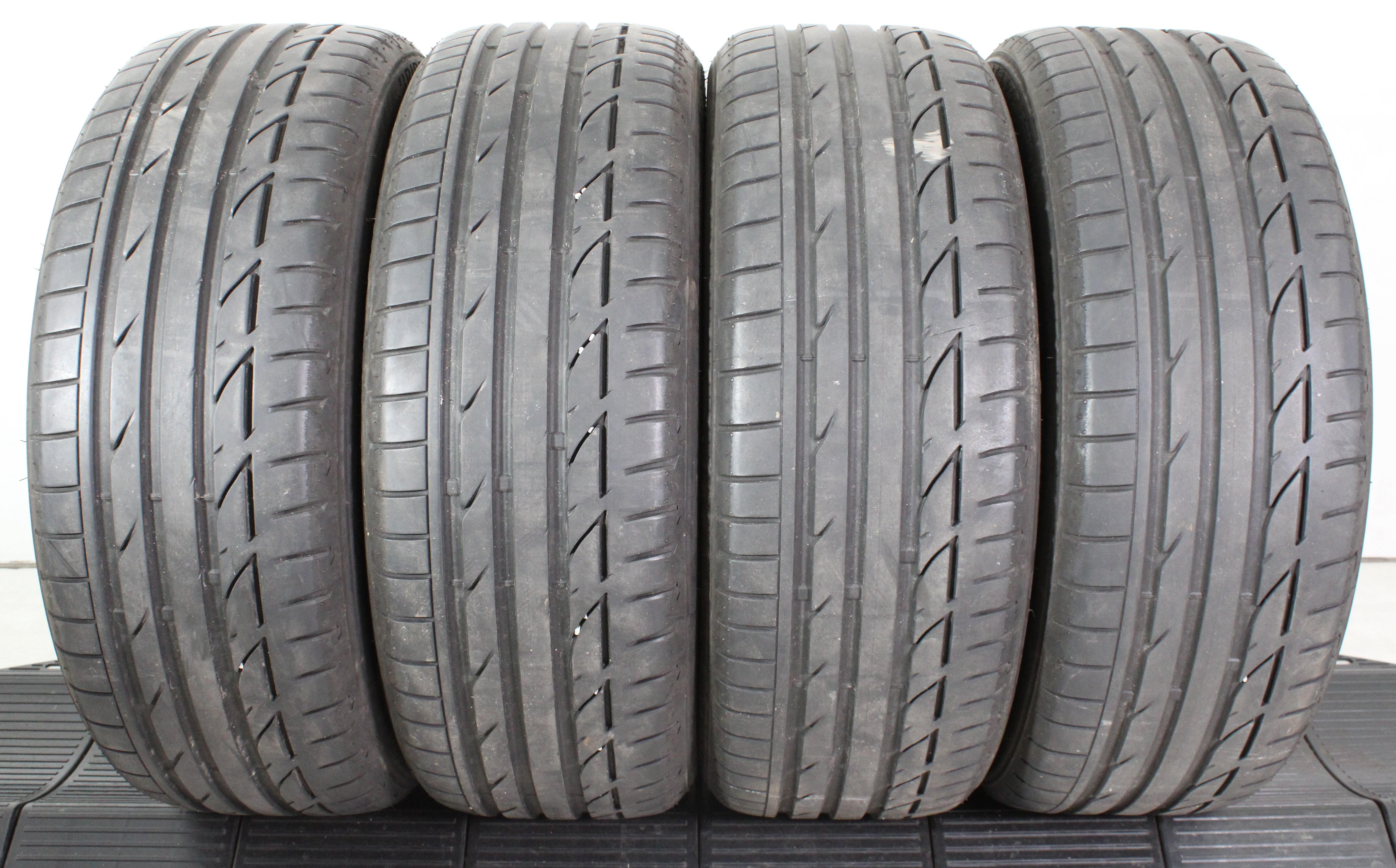 4 x 225/45R19 92W Sommerreifen Bridgestone Potenza S001 Runflat 2x4,5-5mm/2x5,5-6mm 2018 *