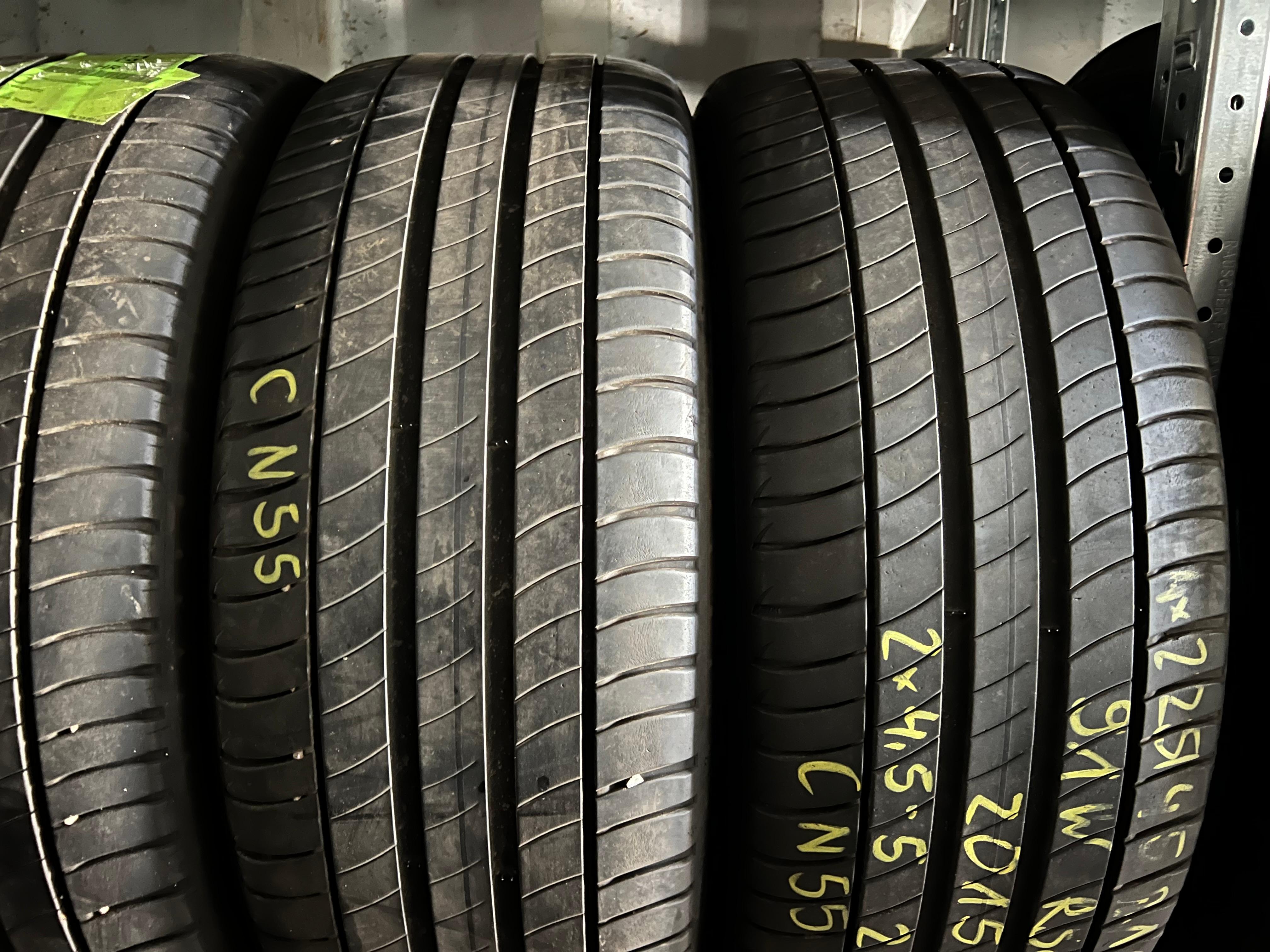 4 x 225/45R18 91W Sommerreifen Michelin Primacy 3 Runflat 2x 5,5-6mm und 2x 4,5-5mm 2015