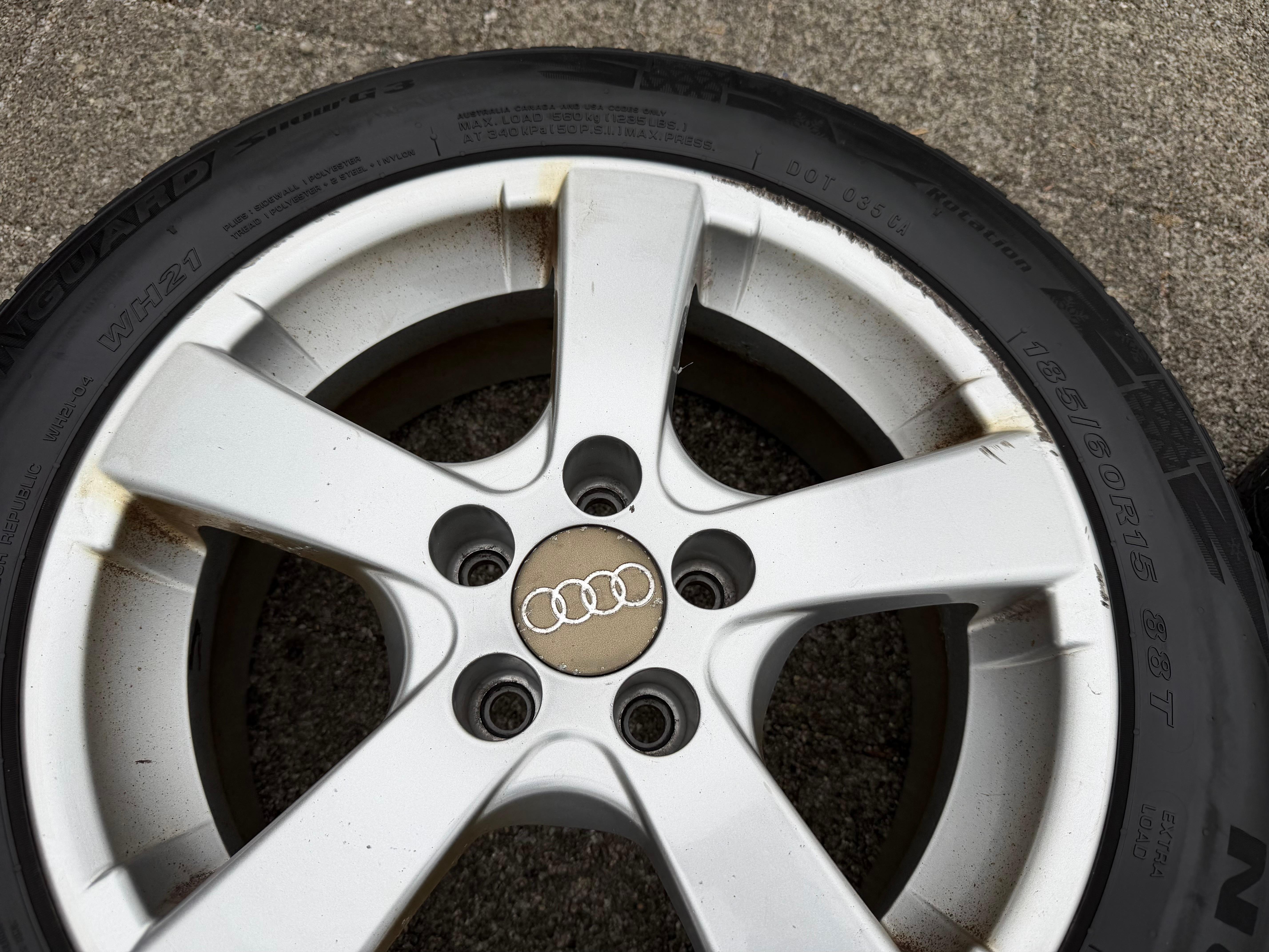 4 roues hiver en aluminium Audi A1 8X Seat Toledo Rapid Skoda Fabia VW Polo 6R 185/60R15