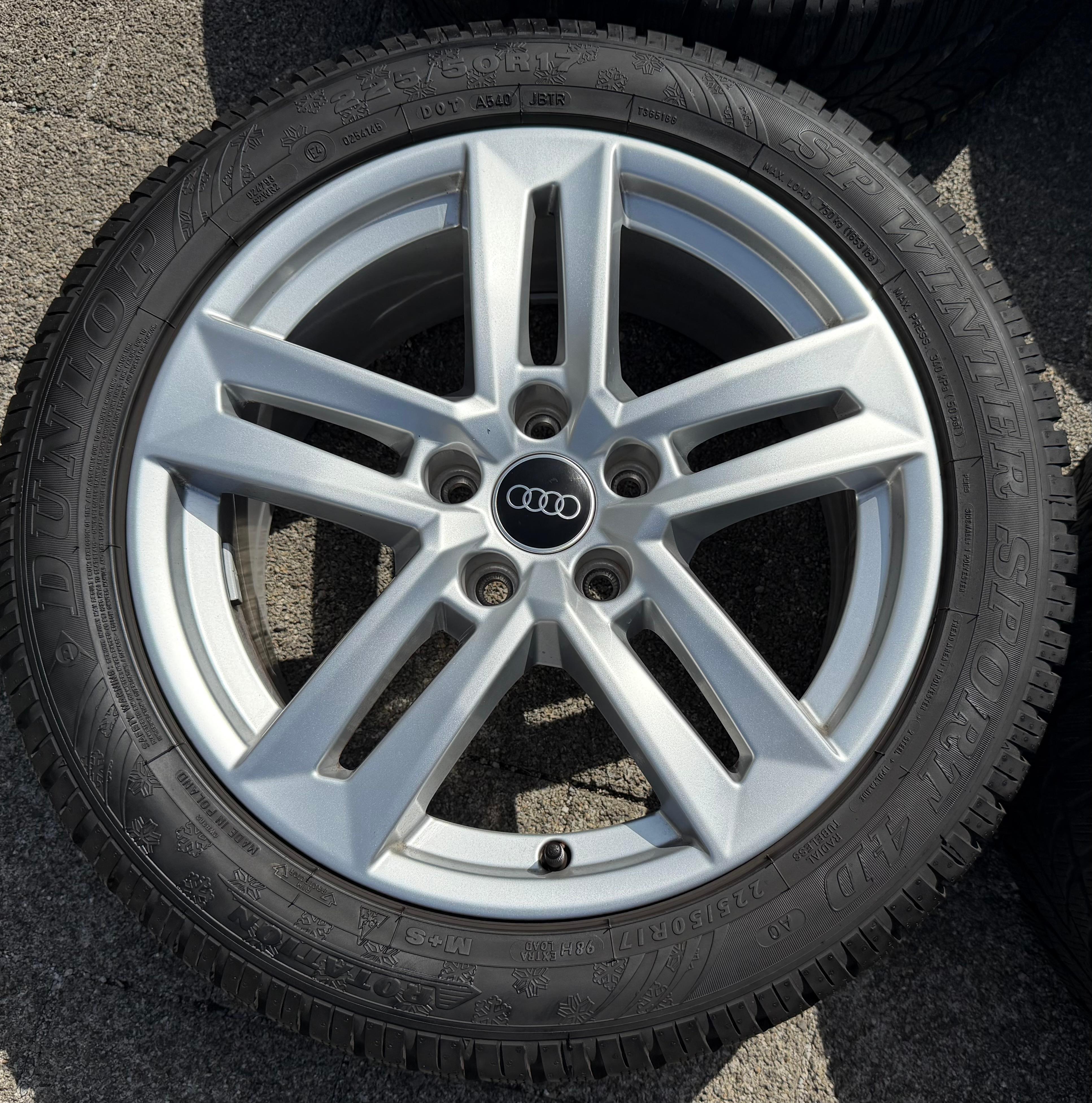 4 Original 17" Alu Winterräder Audi A4 B9 8W 8W0601025P 225/50R17 98H Dunlop 2020