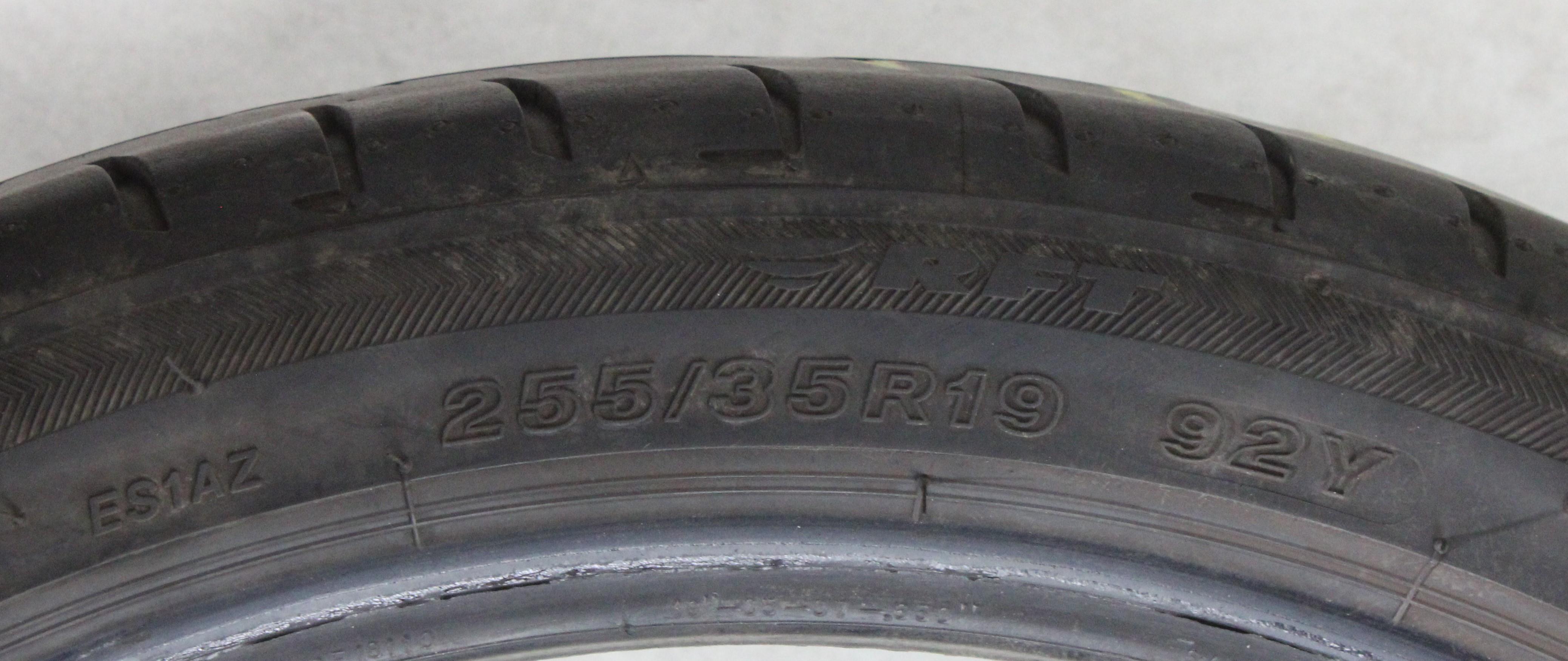 2 x 255/35R19 92Y pneus été Bridgestone Potenza S001 * Runflat 5,5mm 2020
