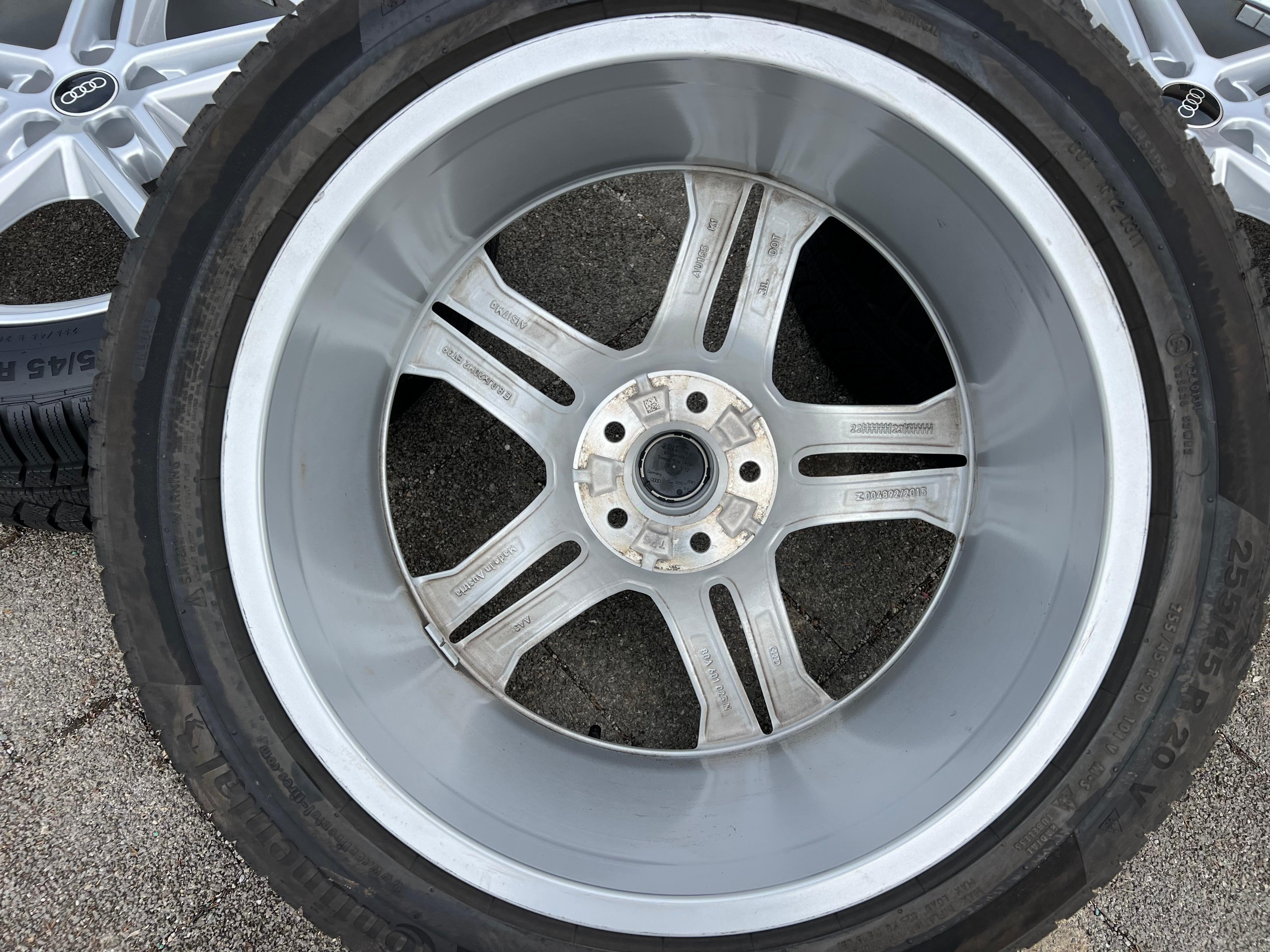 4 ORIGINAL 20" ALU WINTERRÄDER AUDI Q5 SQ5 FY 80A601025N 255/45R20 101V DOT 2023