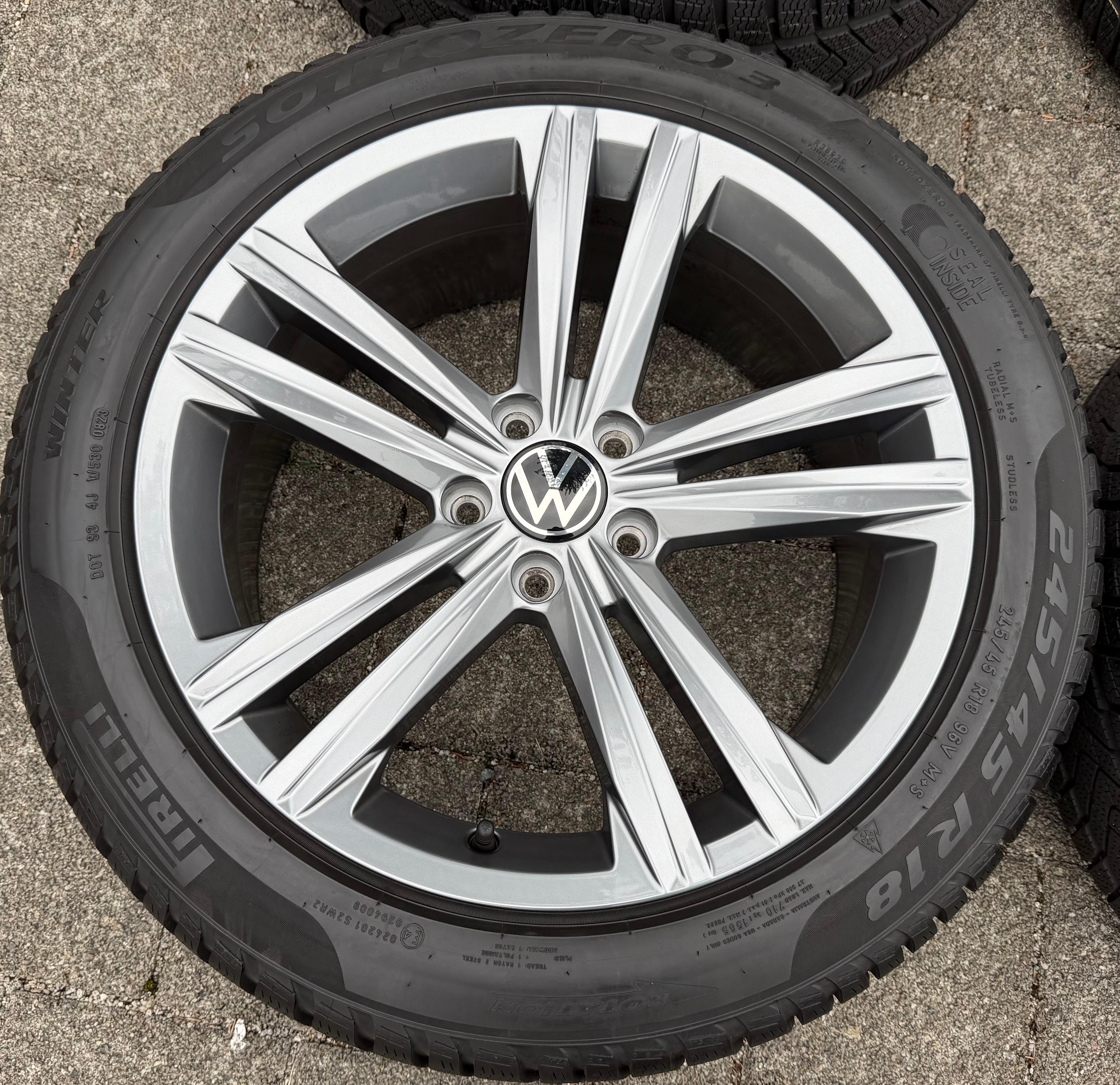 4 Original 18" Alu Winterräder VW Arteon 3H 3G B8 3G8601025N Sebring 245/45R18 96V