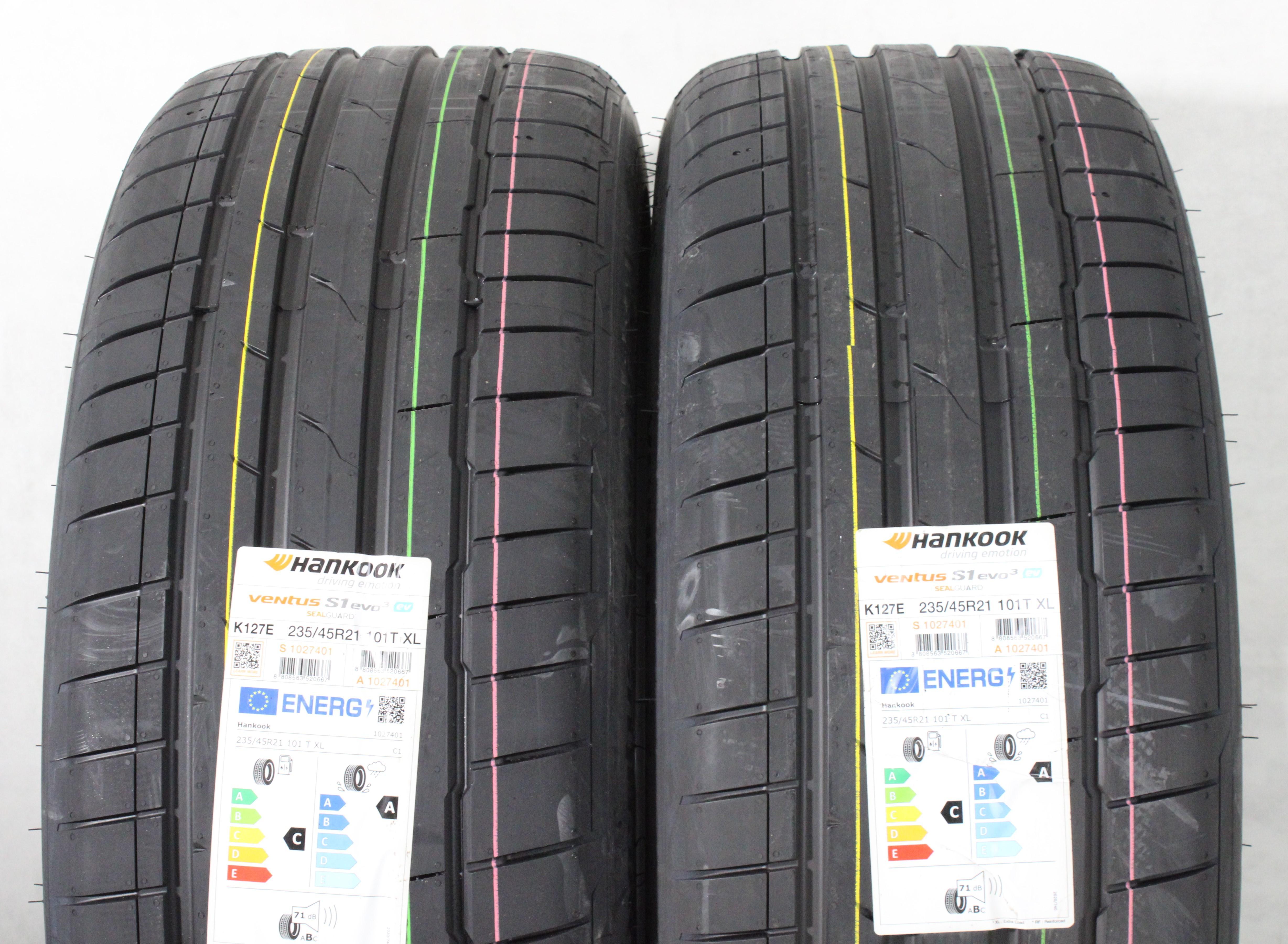 2 neumáticos de verano Hankook Ventus S1 Evo 3 EV AO 2023 Seal XL, 235/45R21 101T, NUEVOS