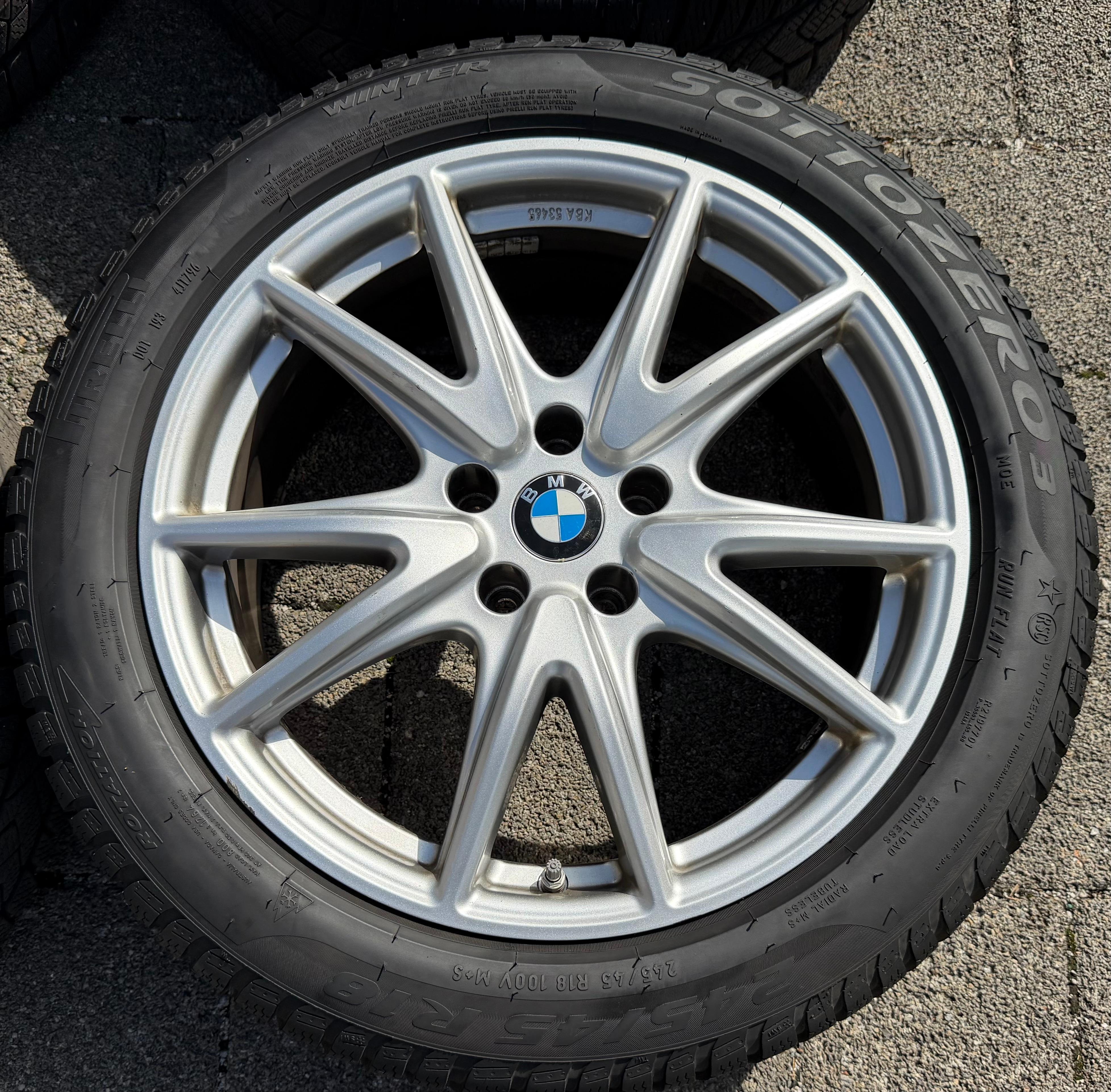 4 Alu 18" Winterräder BMW 5er Reihe G30 G31 245/45R18 100V Pirelli 2023 RDKS