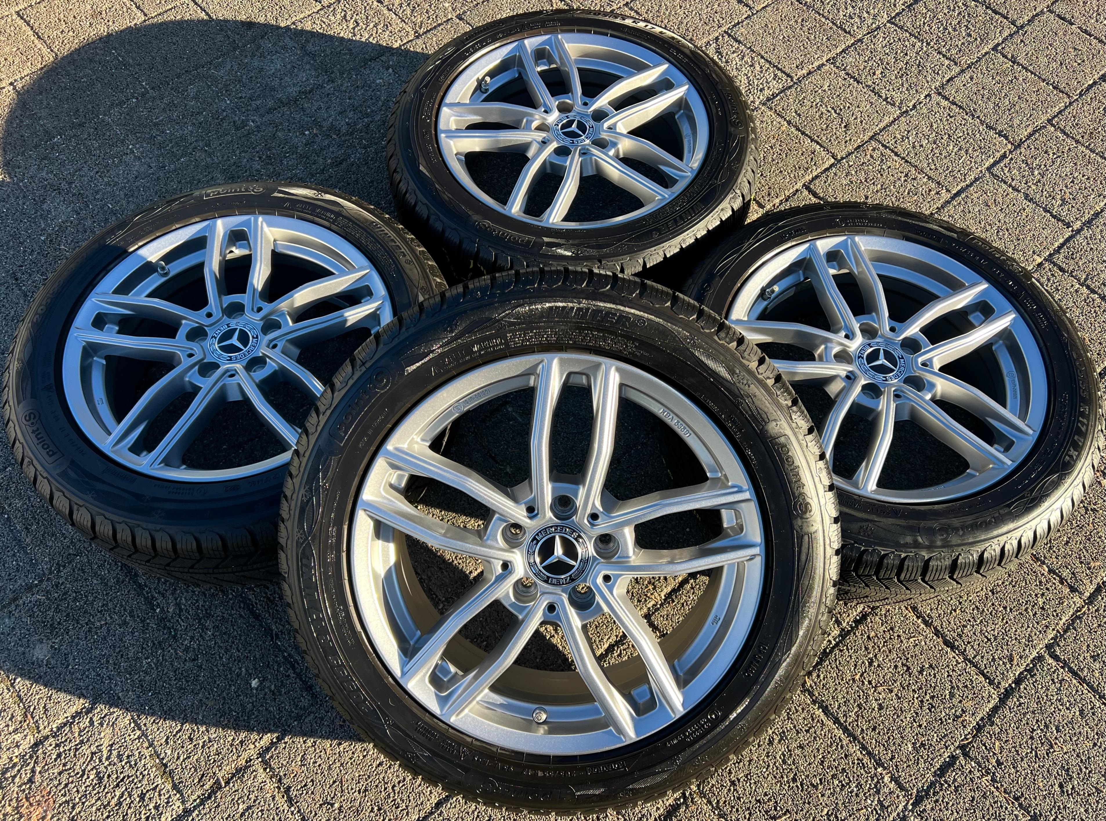 4 ALU 17" WINTERRÄDER MERCEDES A-KLASSE 177 B-KLASSE 247 CLA 118 205/55R17 95V